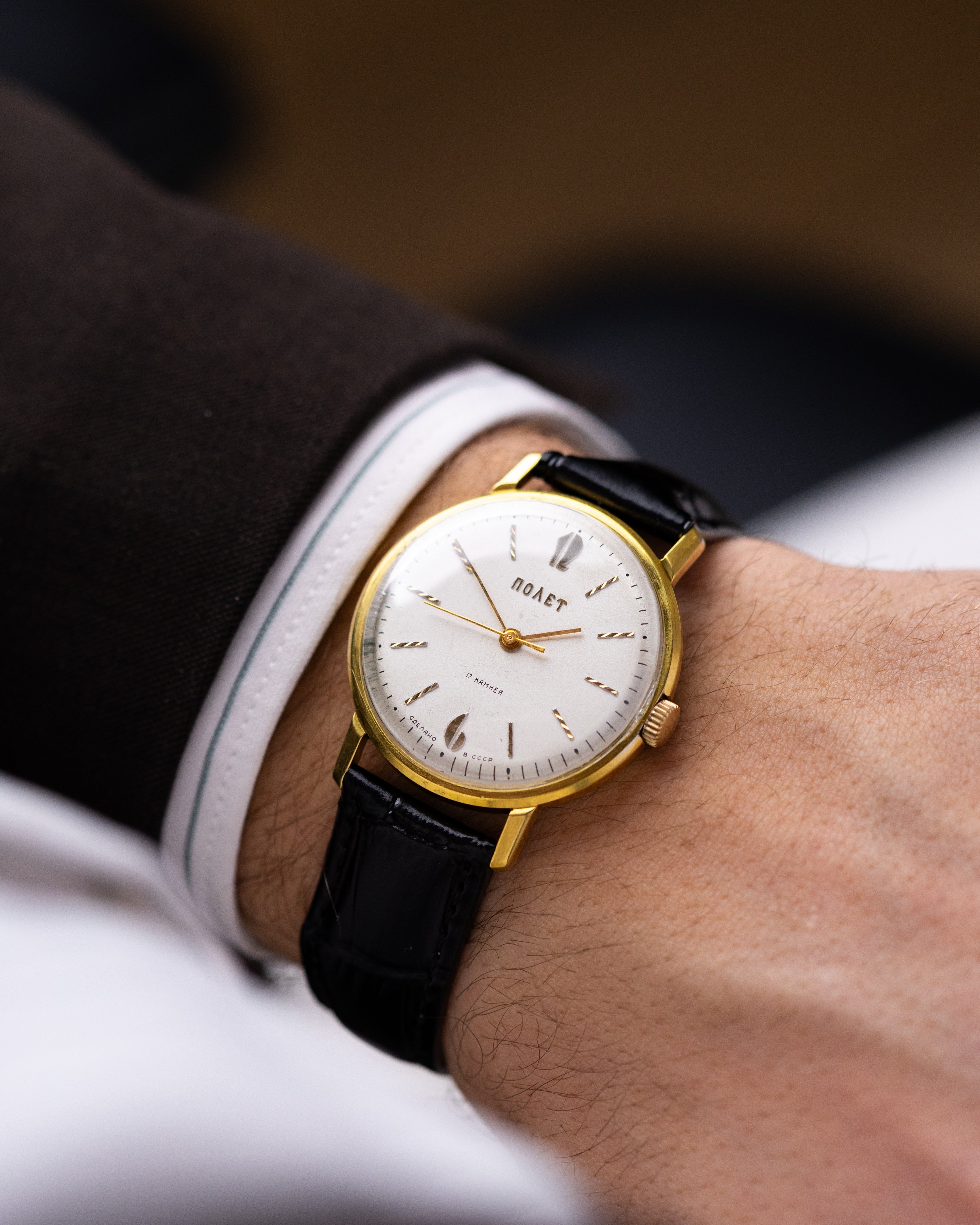 Vintage Poljot, Rare Soviet Watch, Rare Screw - like Applied Indices from 1970's, Made in USSR - DuMarko