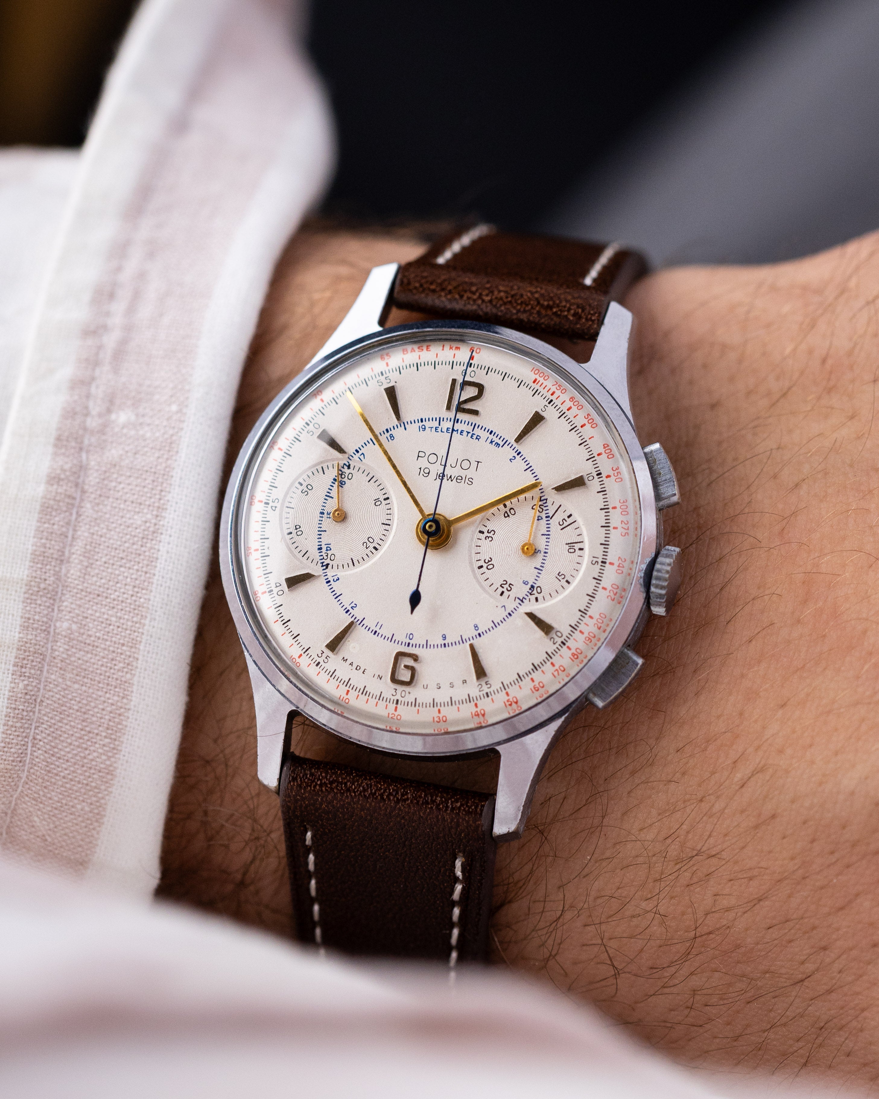 Vintage Poljot Strela Chronograph for Aviators and Astronauts, Soviet Watch, Completely Original, Cal. 3017 - DuMarko