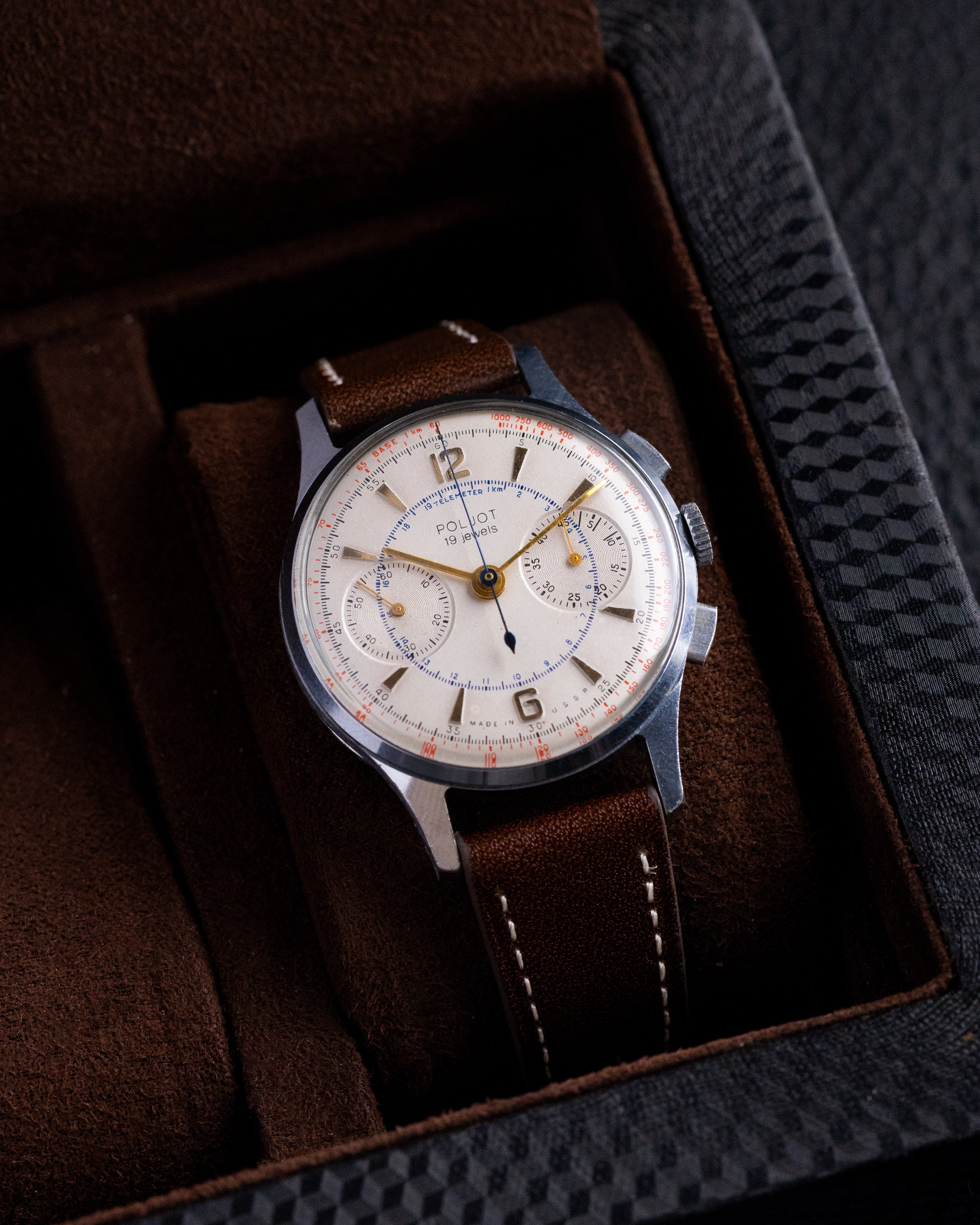 Vintage Poljot Strela Chronograph for Aviators and Astronauts, Soviet Watch, Completely Original, Cal. 3017 - DuMarko