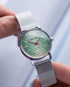 Vintage Poljot, Unique Striped Green Dial, Soviet Watch - DuMarko