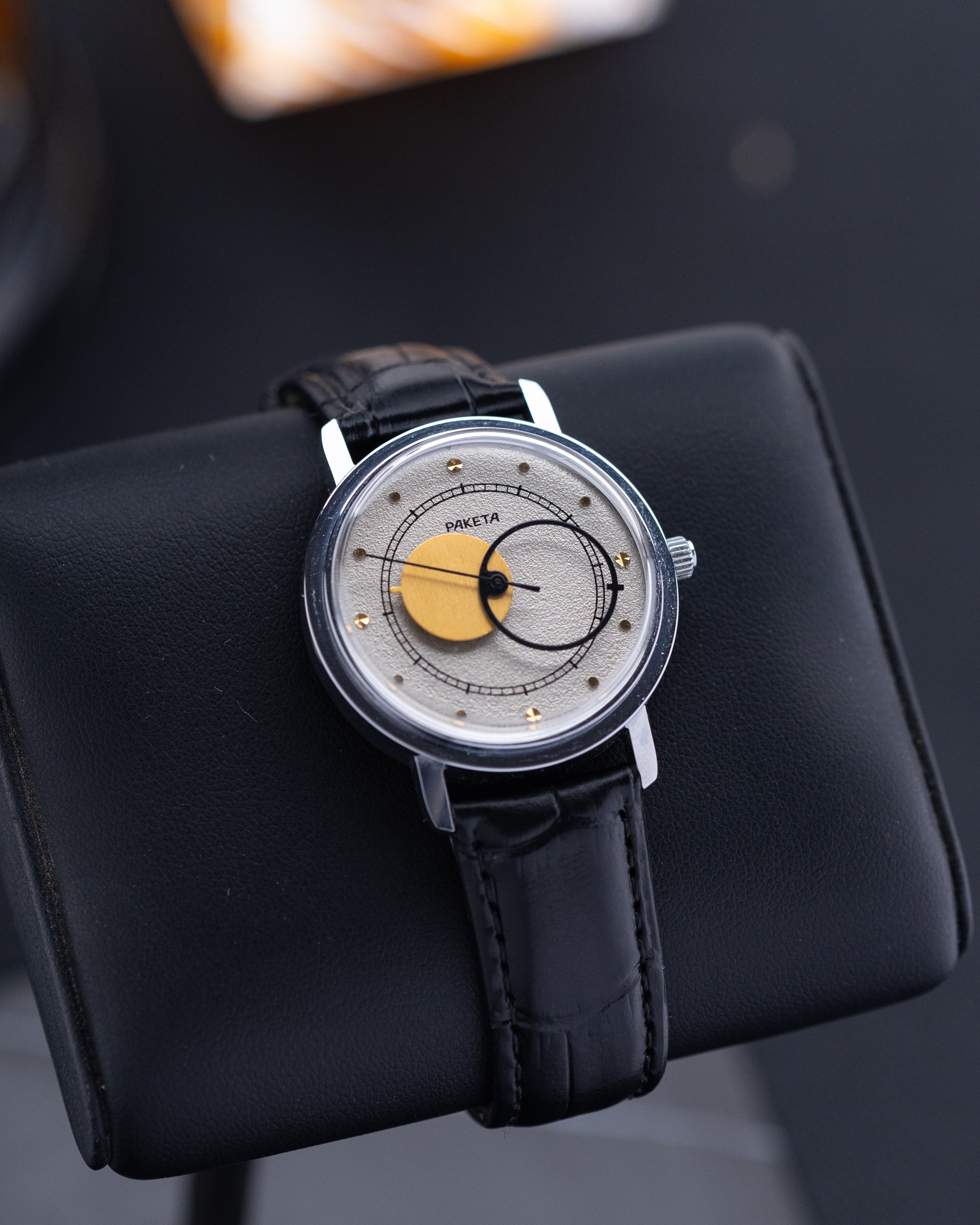 Vintage Raketa Kopernik, Soviet Watch "Copernicus Night", Silver Dial, Original Box and Documents - DuMarko