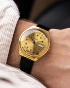 Vintage Raketa Perpetual Calendar, Golden Brushed Dial, Jumbo Case, Made in USSR - DuMarko