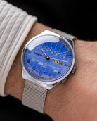 Vintage Raketa Perpetual Calendar Soviet Watch, Blue Dial 40mm, Made in USSR - DuMarko
