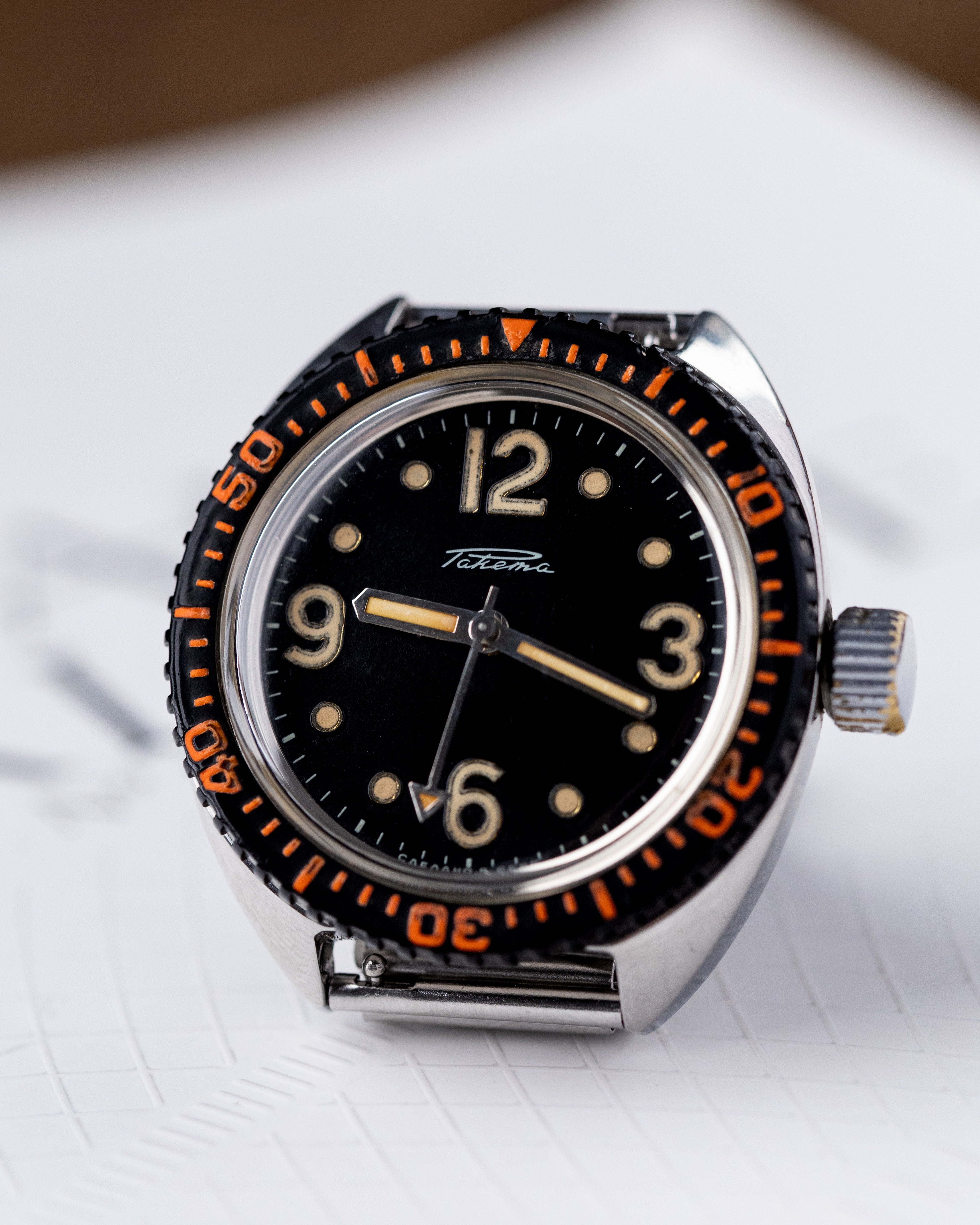 Vintage Rare Soviet Raketa Amphibia Diver's Watch, Cal. 2609, Made