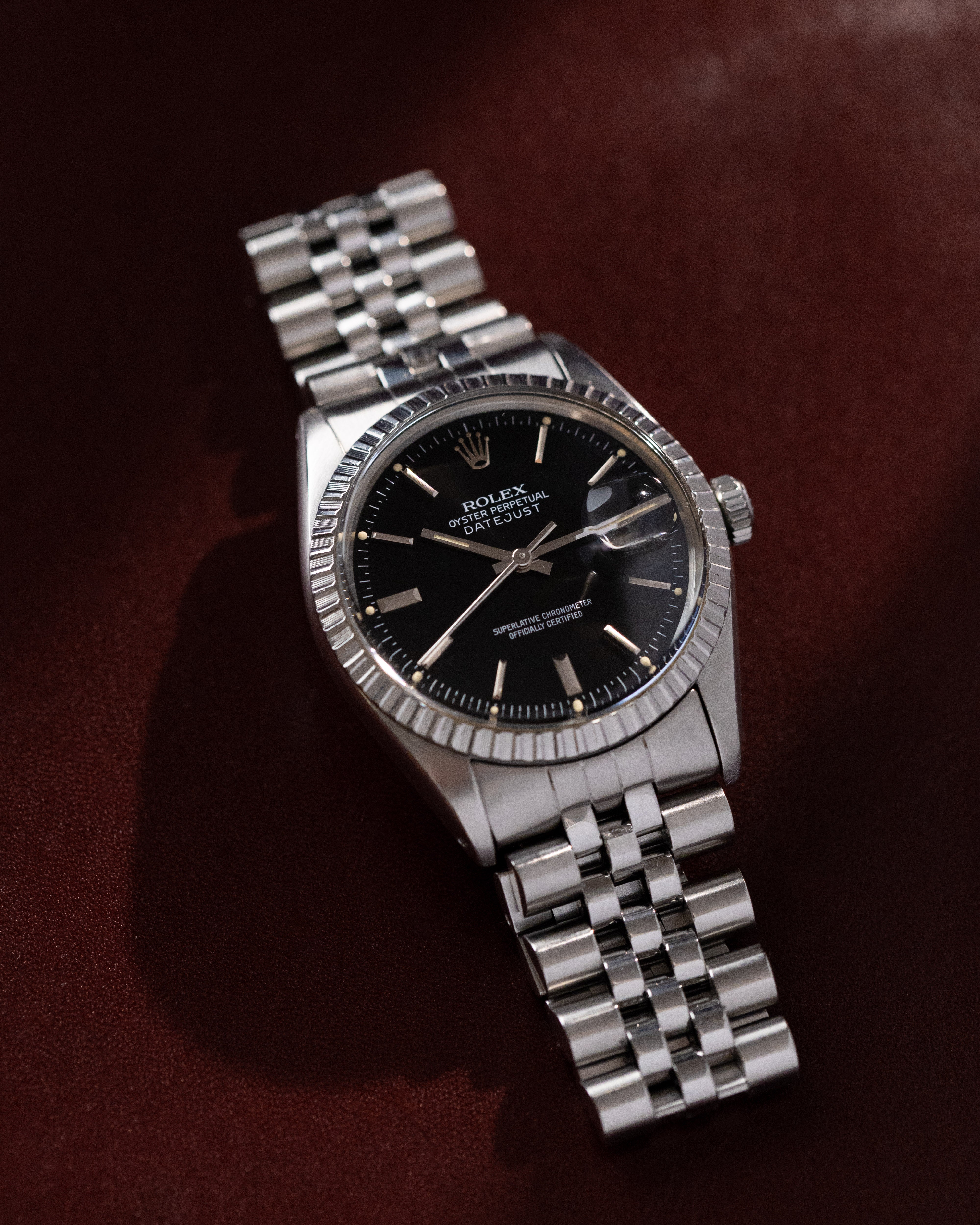 Vintage Rolex Datejust 36, Ref. 16030, Black Dial, Engine-Turned Bezel, Original Jubilee Bracelet, Circa 1978 - DuMarko