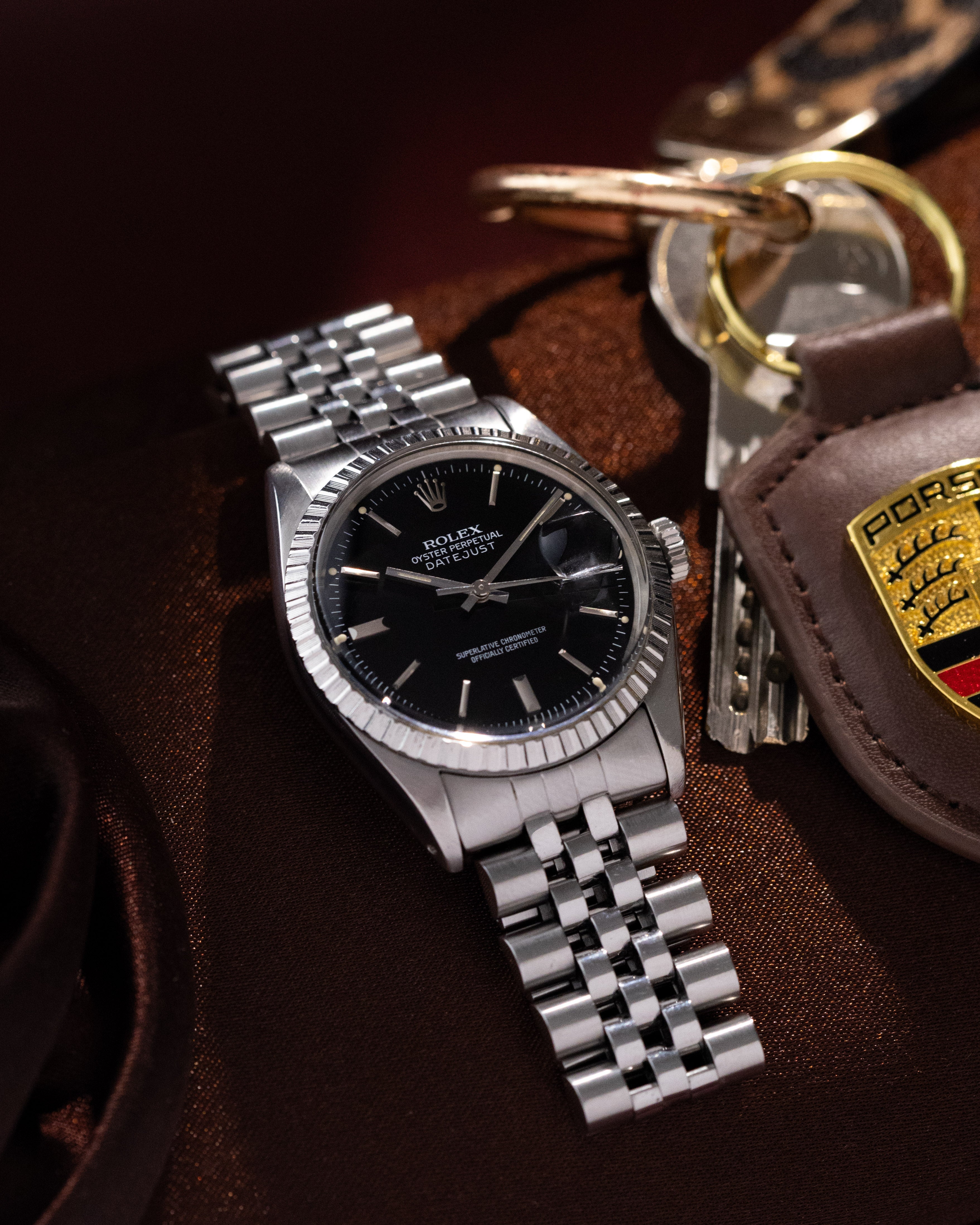 Vintage Rolex Datejust 36, Ref. 16030, Black Dial, Engine-Turned Bezel, Original Jubilee Bracelet, Circa 1978 - DuMarko