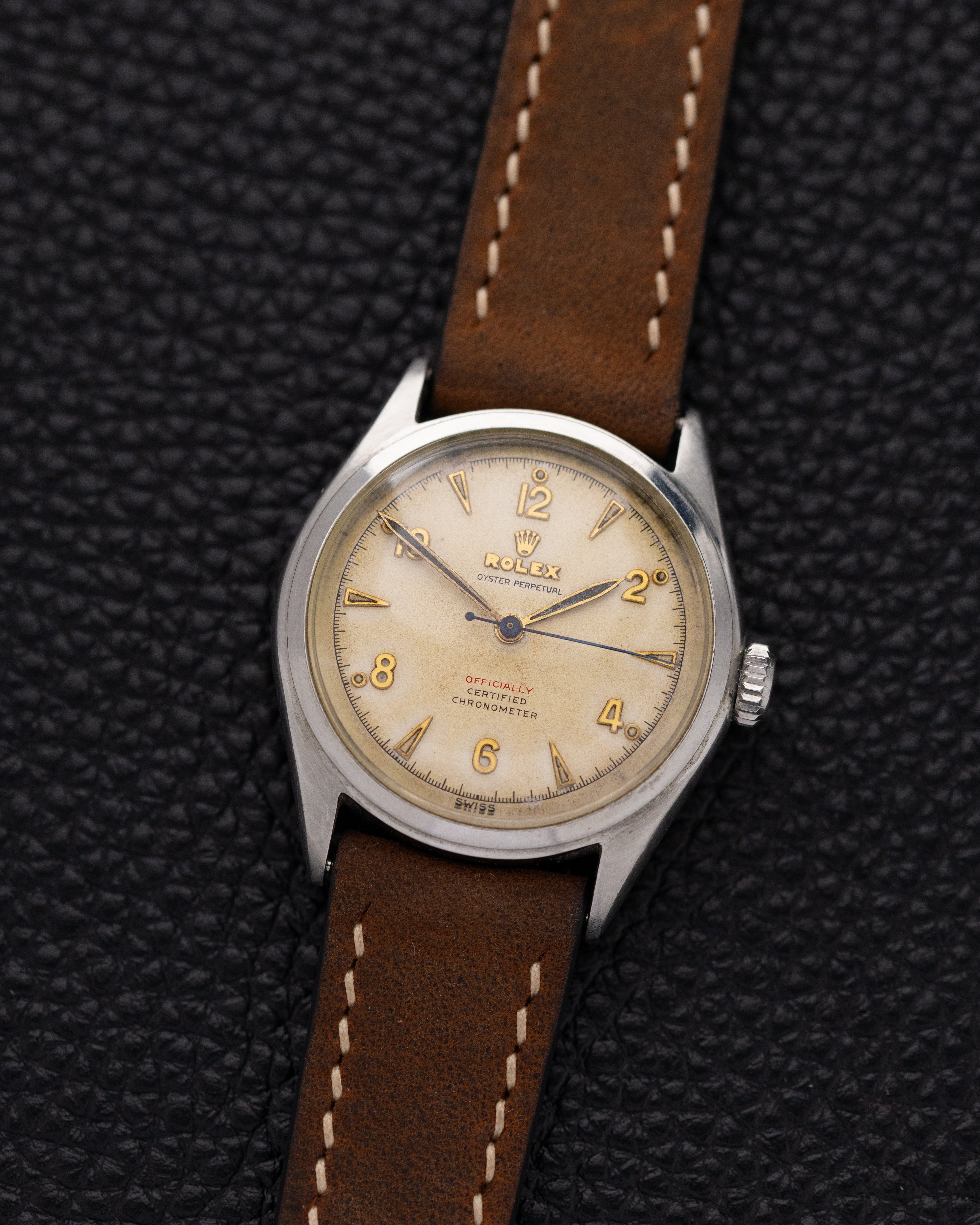 Vintage Rolex Oyster Perpetual "Big Bubbleback" Radium Dial from 1952 - DuMarko