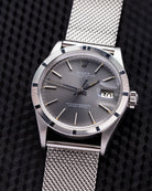 Vintage Rolex Oyster - Perpetual Date Ref. 1501, Engine - turned bezel, Grey Dial from 1971 - DuMarko