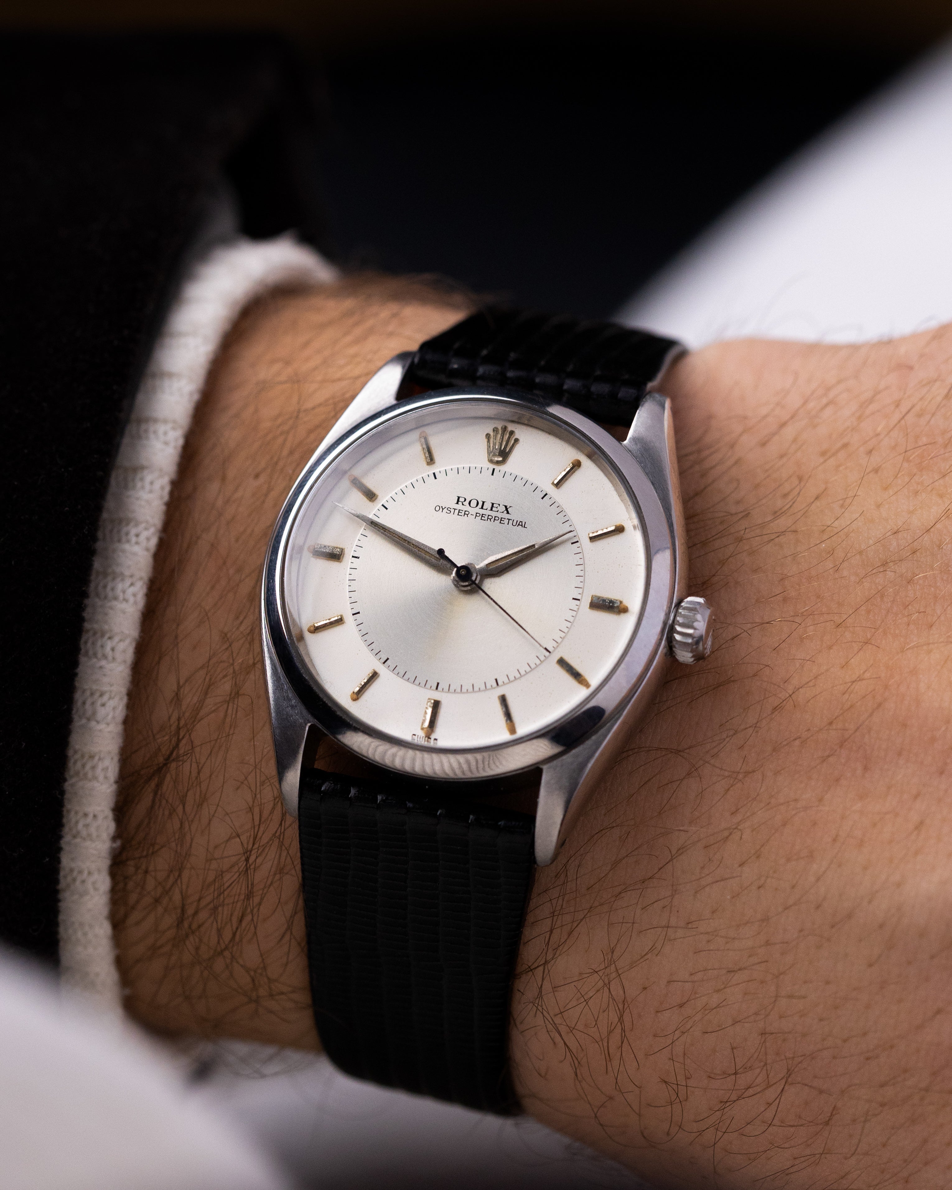 Vintage Rolex Oyster Perpetual, Rare Two - Tone Dial, Ref. 6565/6552, Vintage Swiss Watch Circa 1959 - DuMarko