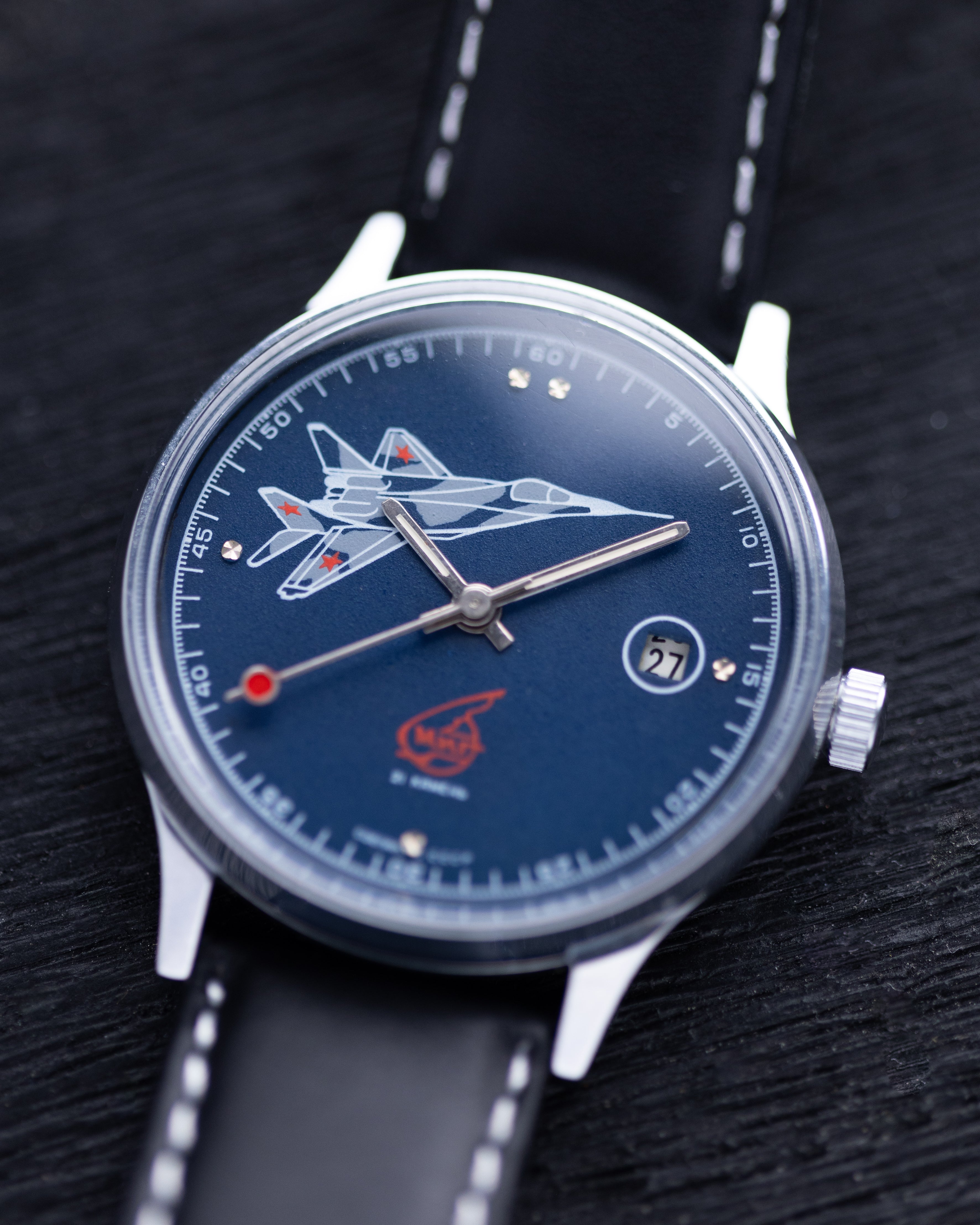 Vintage Soviet Slava Watch, Model "Aircraft MIG 29" - DuMarko