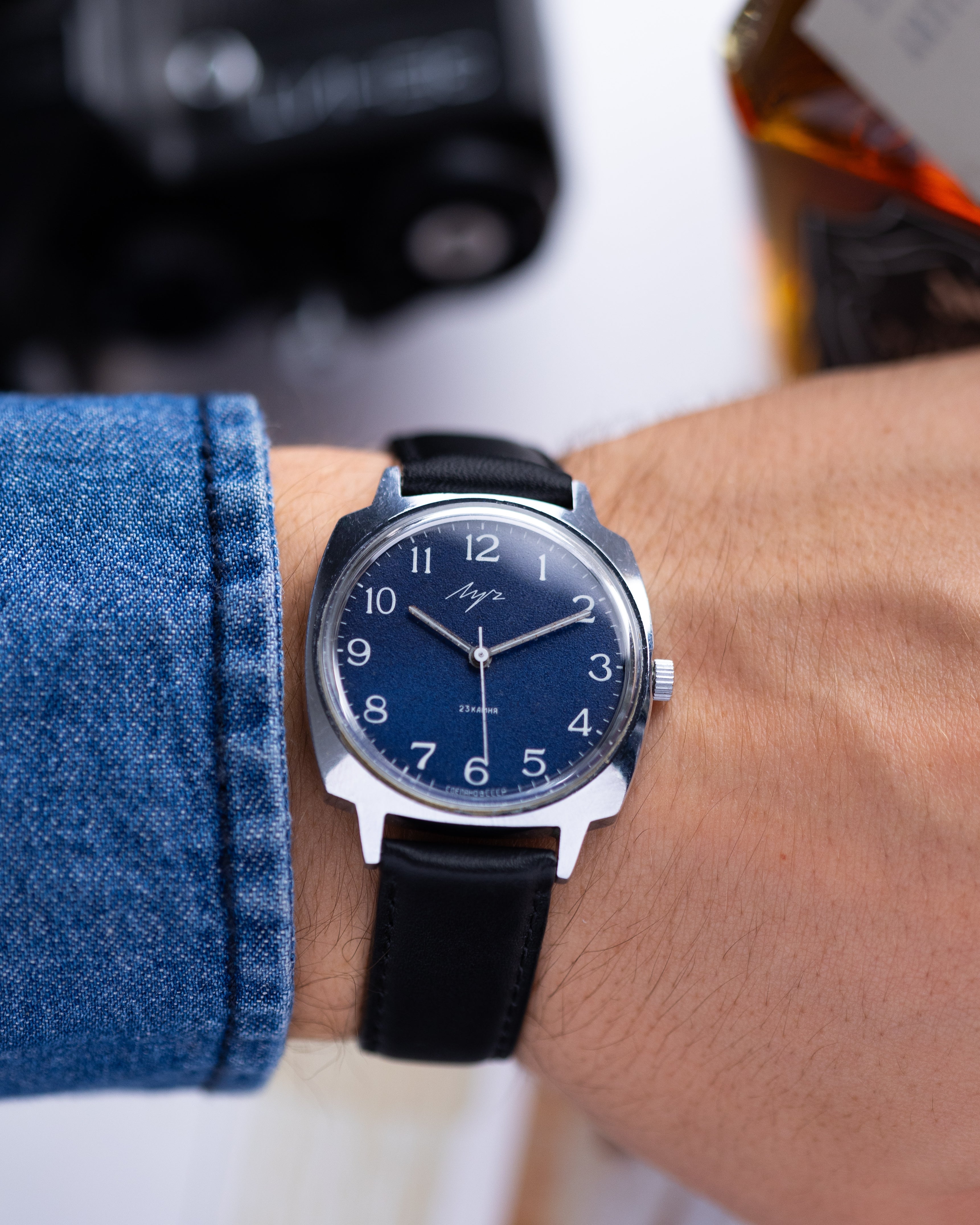 Vintage Soviet Watch "Luch", Original Navy blue Dial - DuMarko