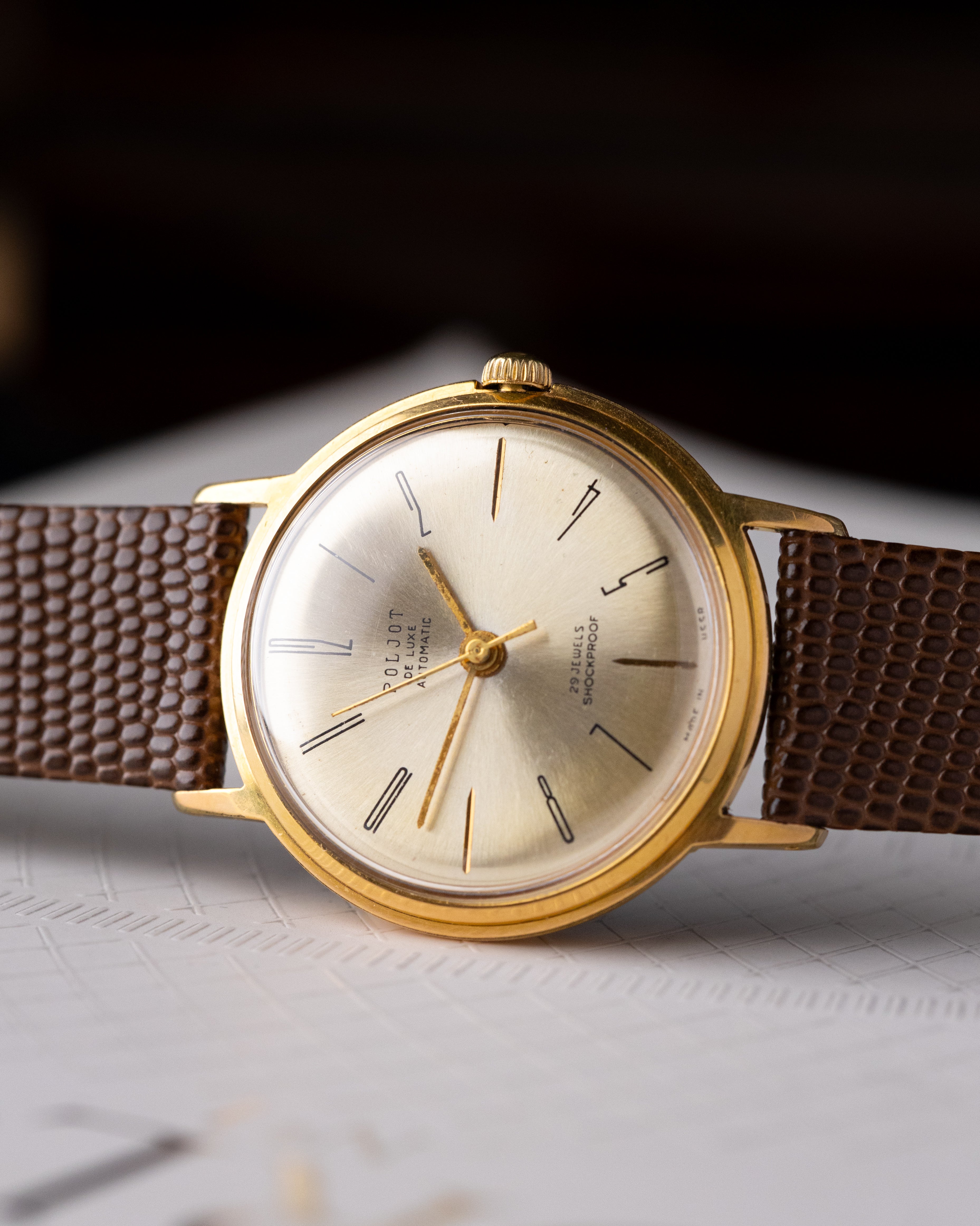 Vintage Soviet Watch Poljot De Luxe Automatic, Cal. 2415, Made in USSR from 1970's - DuMarko