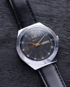 Vintage Soviet watch Raketa "Dolphin", Unique Textured Black Dial - DuMarko