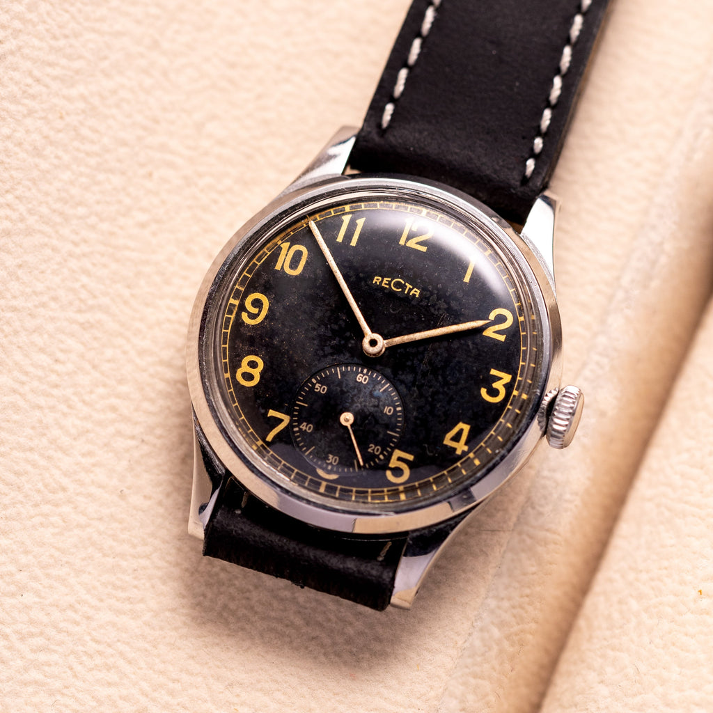 Vintage Steel "Recta" Oversize 35 mm, Rare WW2 watch - VintageDuMarko