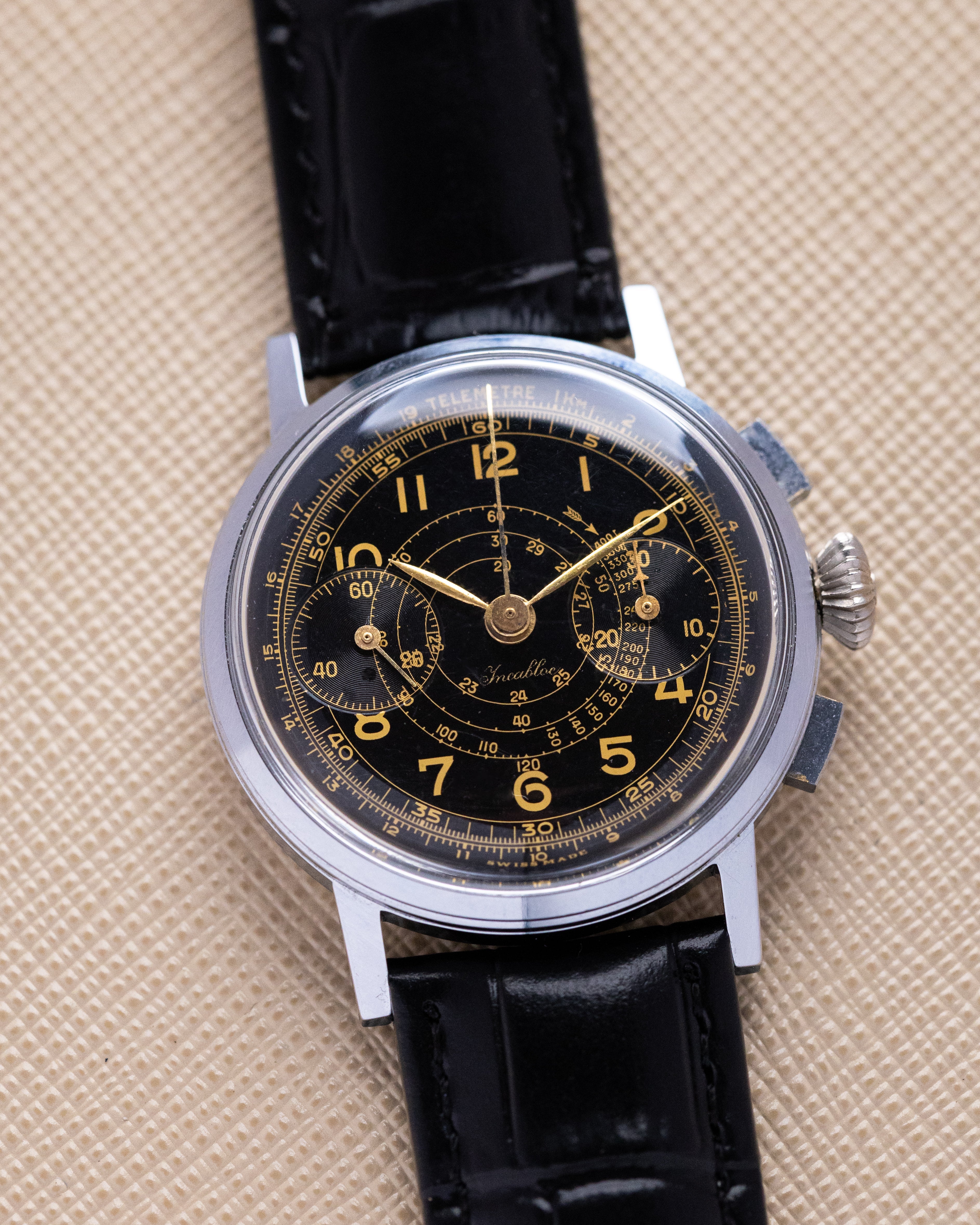 Vintage Swiss Telemeter Chronograph Watch (No Name) - DuMarko