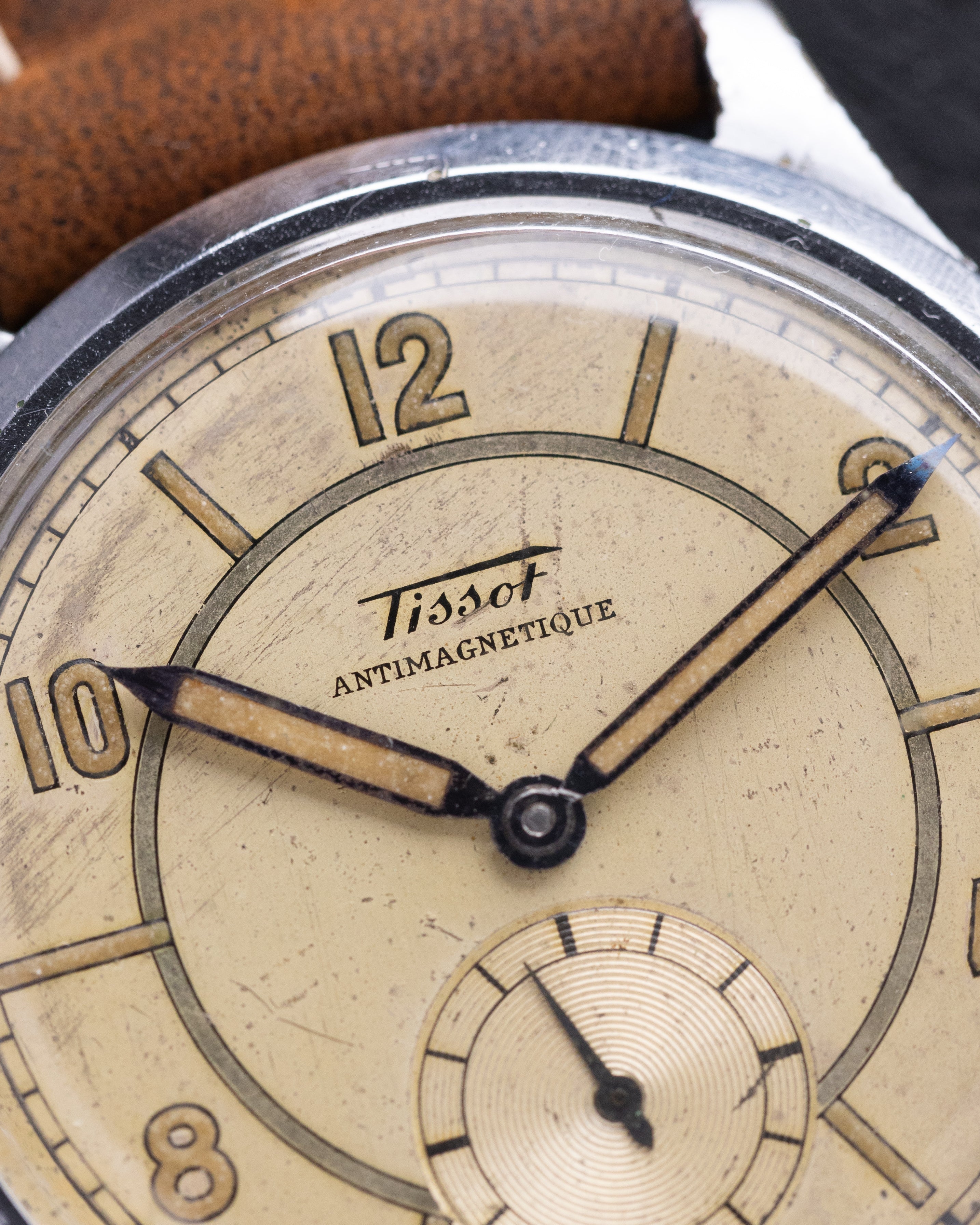 Vintage Tissot Antimagnetic, Oversized 38 mm case, Sector Dial