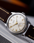 Vintage Tissot Calatrava, Ref. 6702 - 15, Rare silver dial and markers, Cal. 27 with Sub second from 1940's - DuMarko