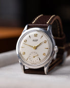 Vintage Tissot Calatrava, Ref. 6702 - 15, Rare silver dial and markers, Cal. 27 with Sub second from 1940's - DuMarko