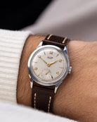 Vintage Tissot Calatrava, Ref. 6702 - 15, Rare silver dial and markers, Cal. 27 with Sub second from 1940's - DuMarko