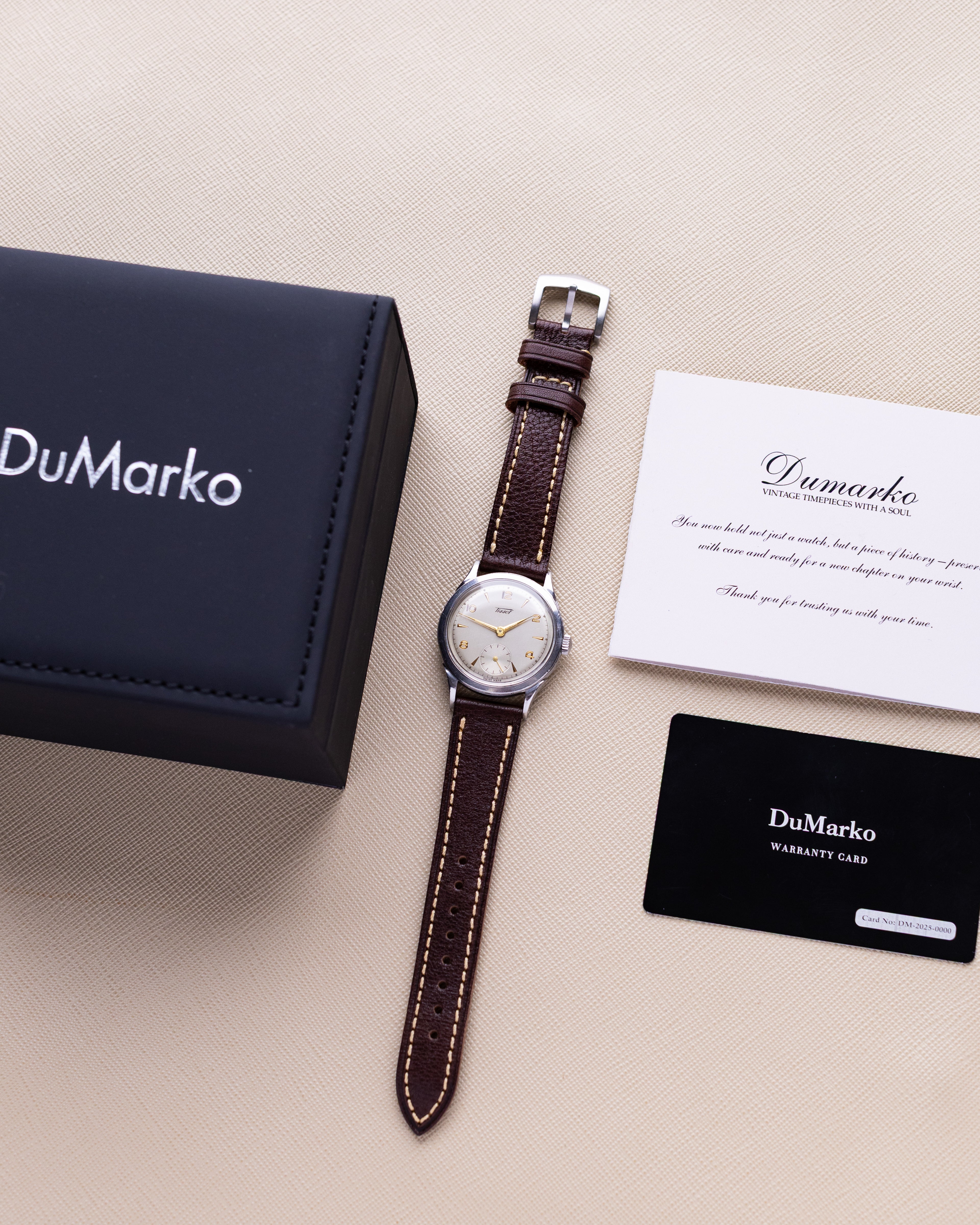 Vintage Tissot Calatrava, Ref. 6702 - 15, Rare silver dial and markers, Cal. 27 with Sub second from 1940's - DuMarko