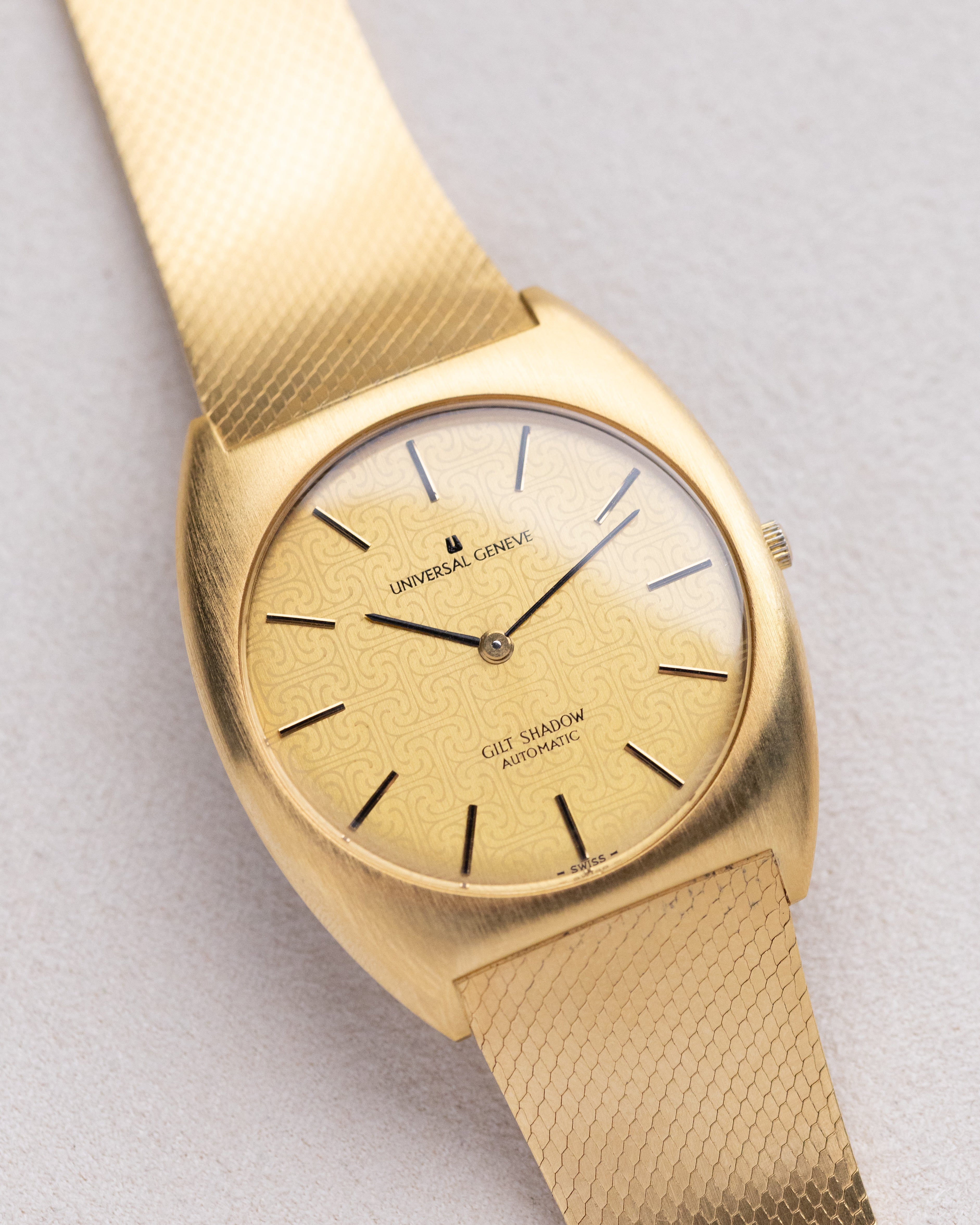 Vintage Universal Genève Gilt Shadow Automatic, Swiss Watch, Gold - plated C - Shape Case, Cal. 2 - 66 from 1970’s - DuMarko