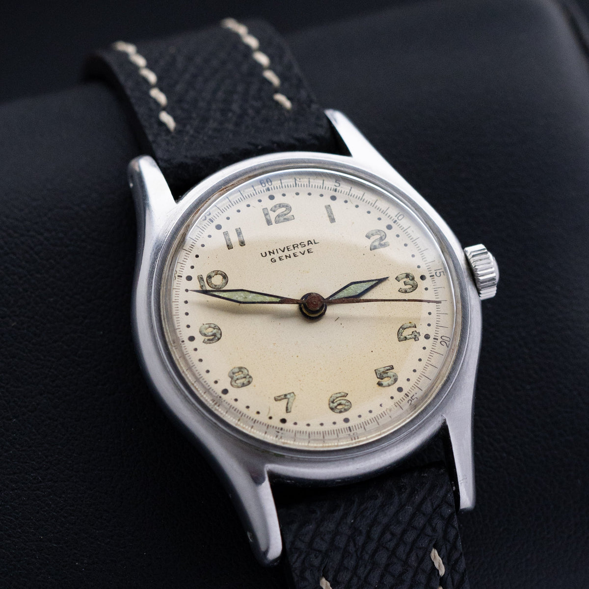Vintage Universal Geneve, Ref. 20505, radium Dial WWII Era Military Wa ...