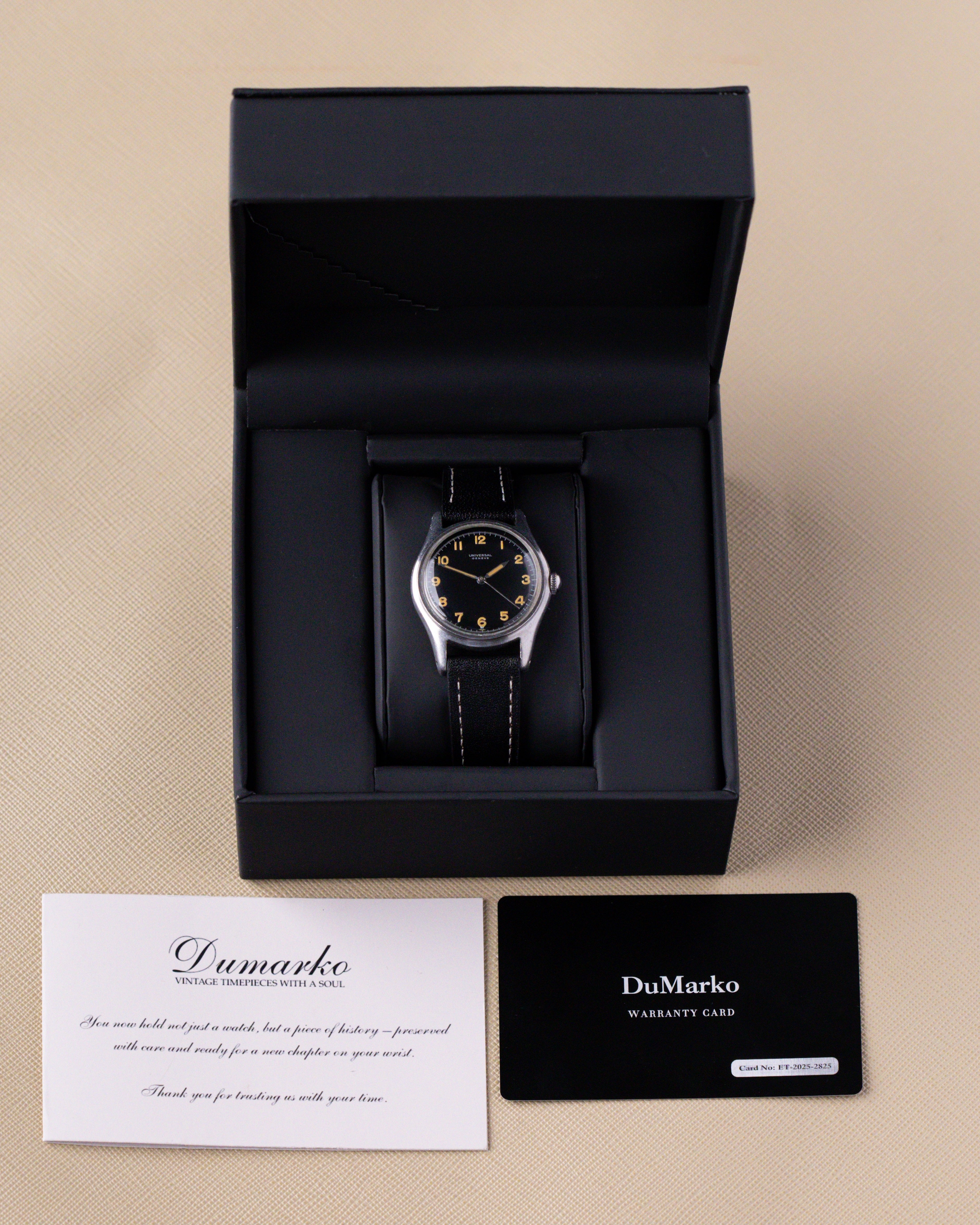 Vintage Universal Geneve Ref. 20724, Swiss Military Watch, Black Dial, Cal. 263 from 1944 - DuMarko