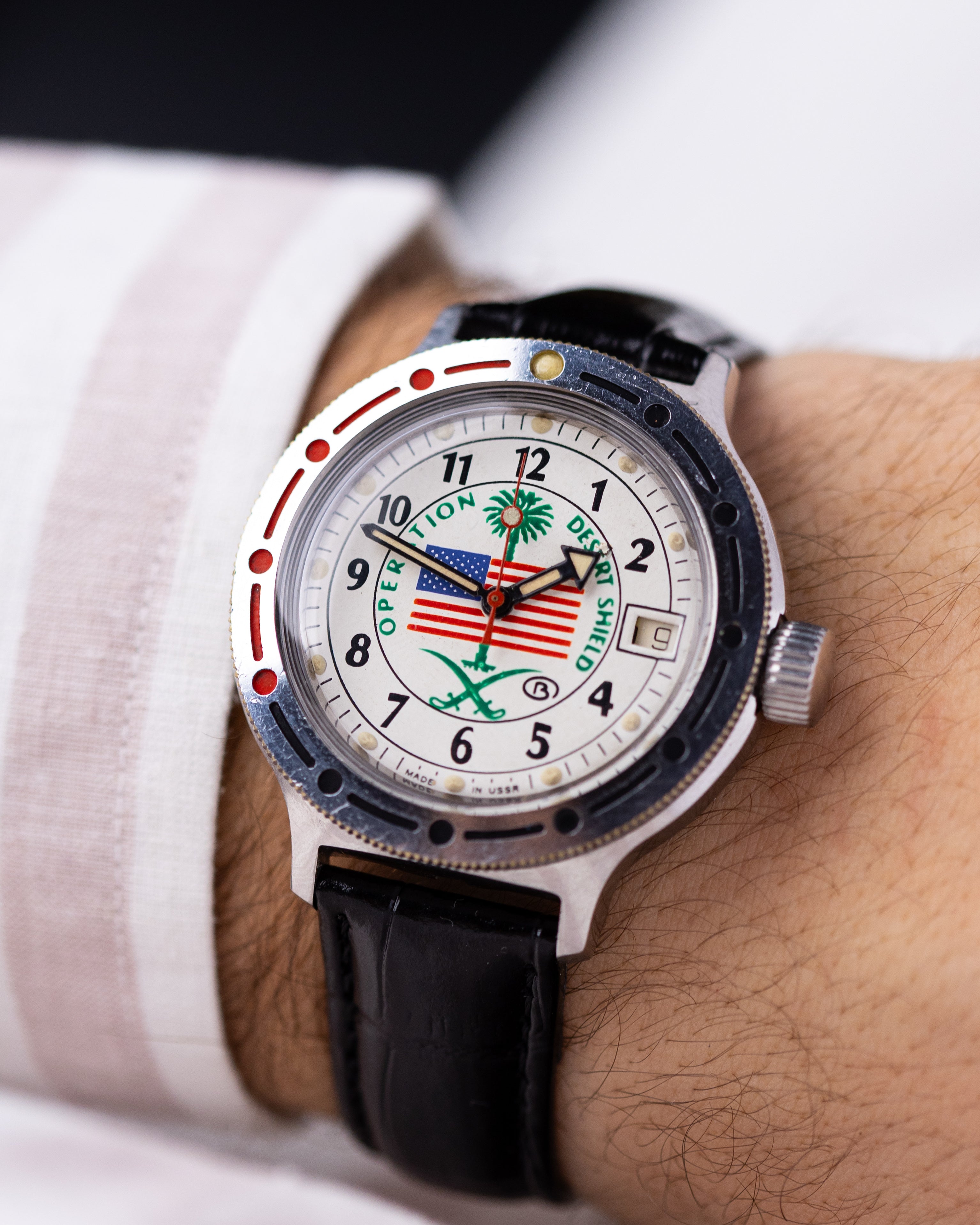 バルト海★USSR 旧ソコニャック・ブランデー ウォッカ Vintage Vostok Soviet watch, Operation Desert Shield, Original