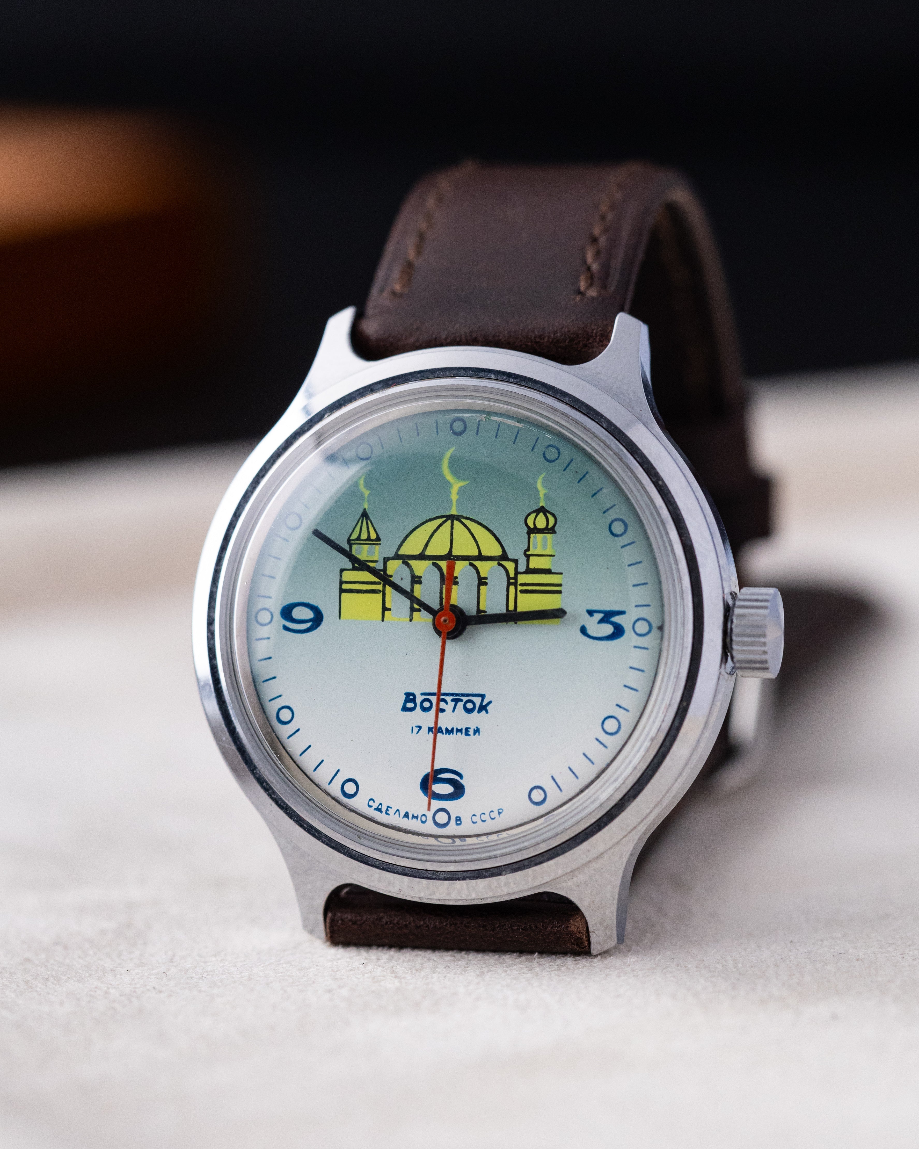 Vintage Vostok Soviet Watch with Mosque Dial, Original certificate, Cal. 2409A from 1980s - DuMarko