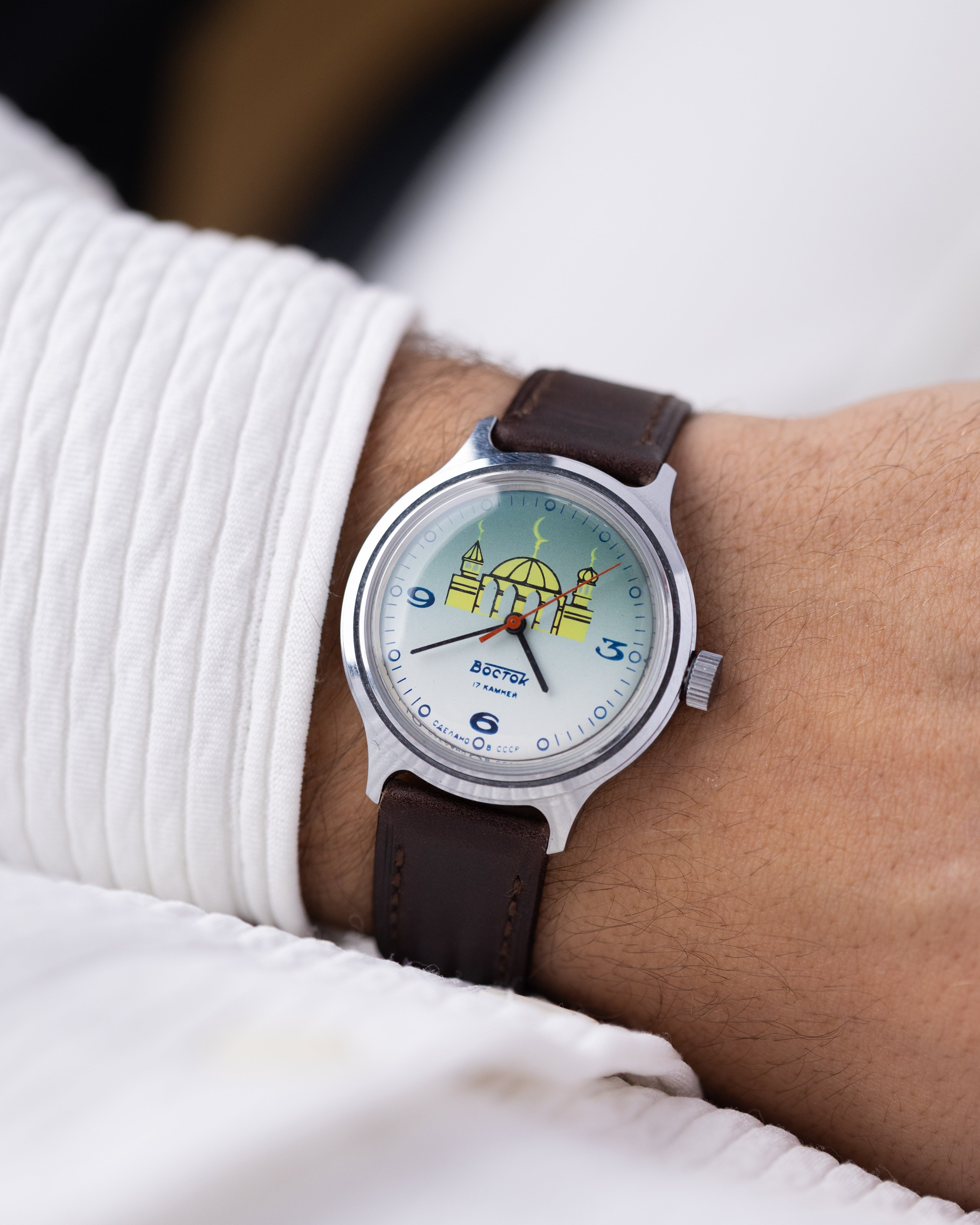 Vintage Vostok Soviet Watch with Mosque Dial, Original certificate, Cal. 2409A from 1980s - DuMarko