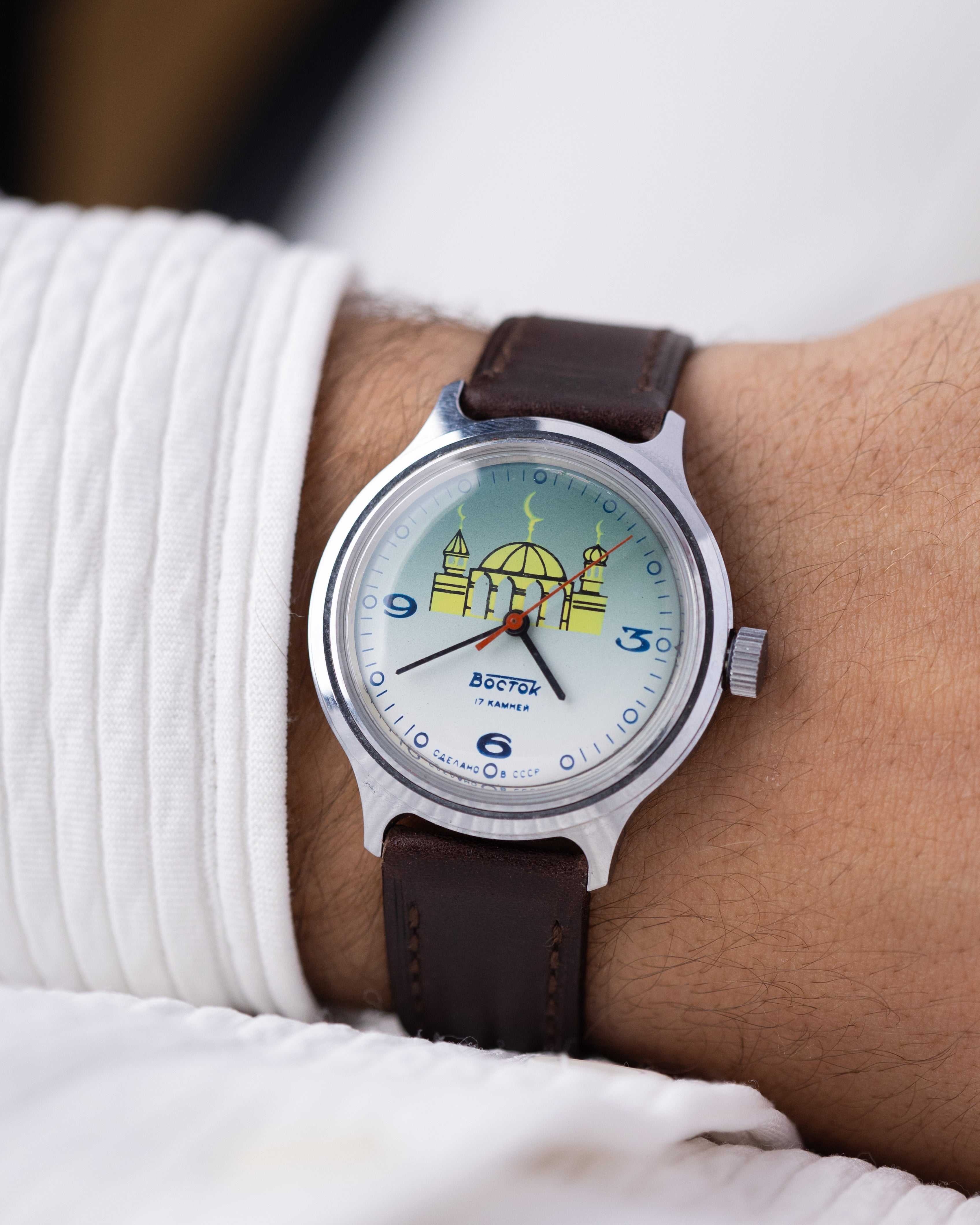 Vintage Vostok Soviet Watch with Mosque Dial, Original certificate, Cal. 2409A from 1980s - DuMarko