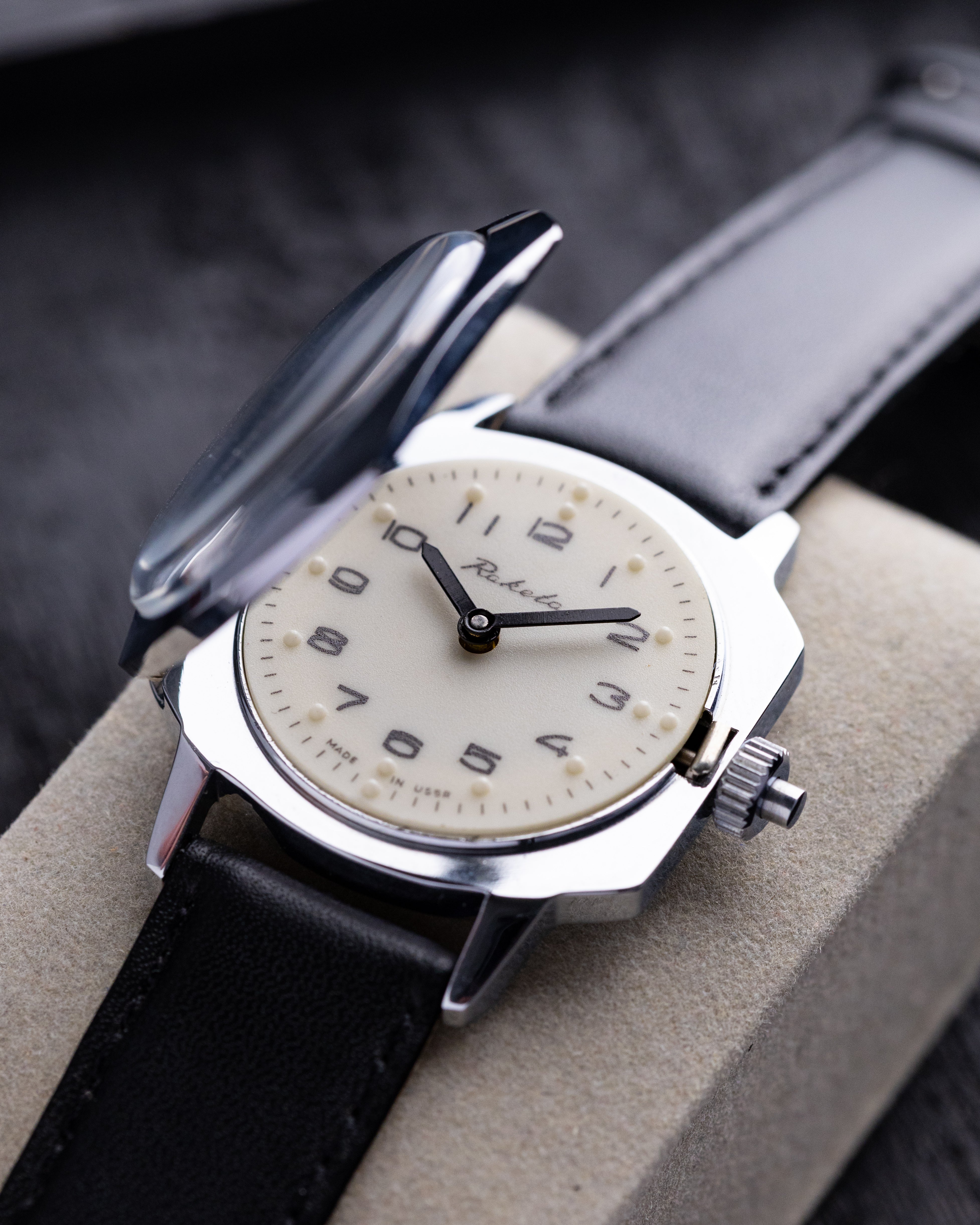 Vintage watch Raketa Braille dial (for visually impaired), Soviet Mechanical Watch - VintageDuMarko