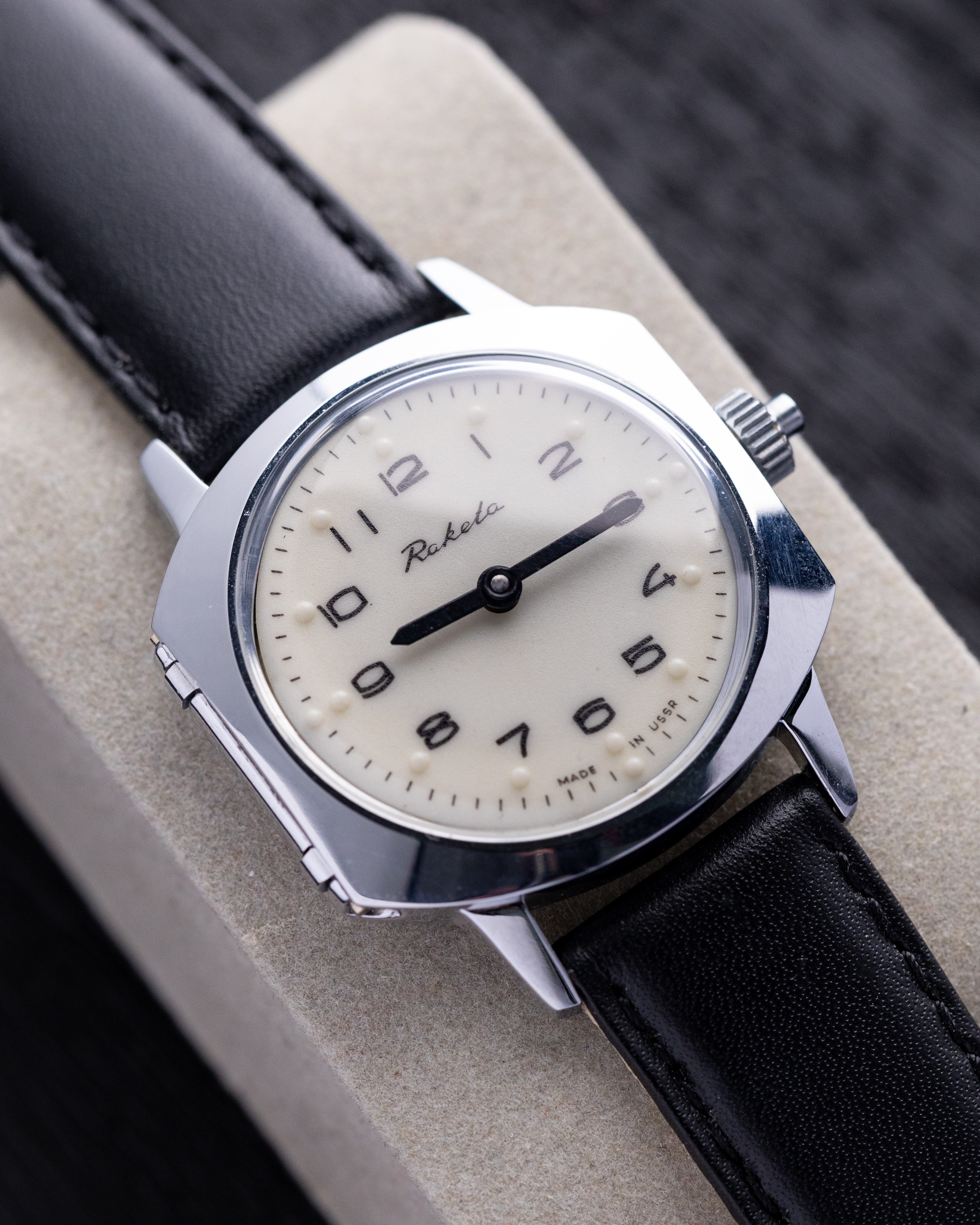 Vintage watch Raketa Braille dial (for visually impaired), Soviet Mechanical Watch - VintageDuMarko