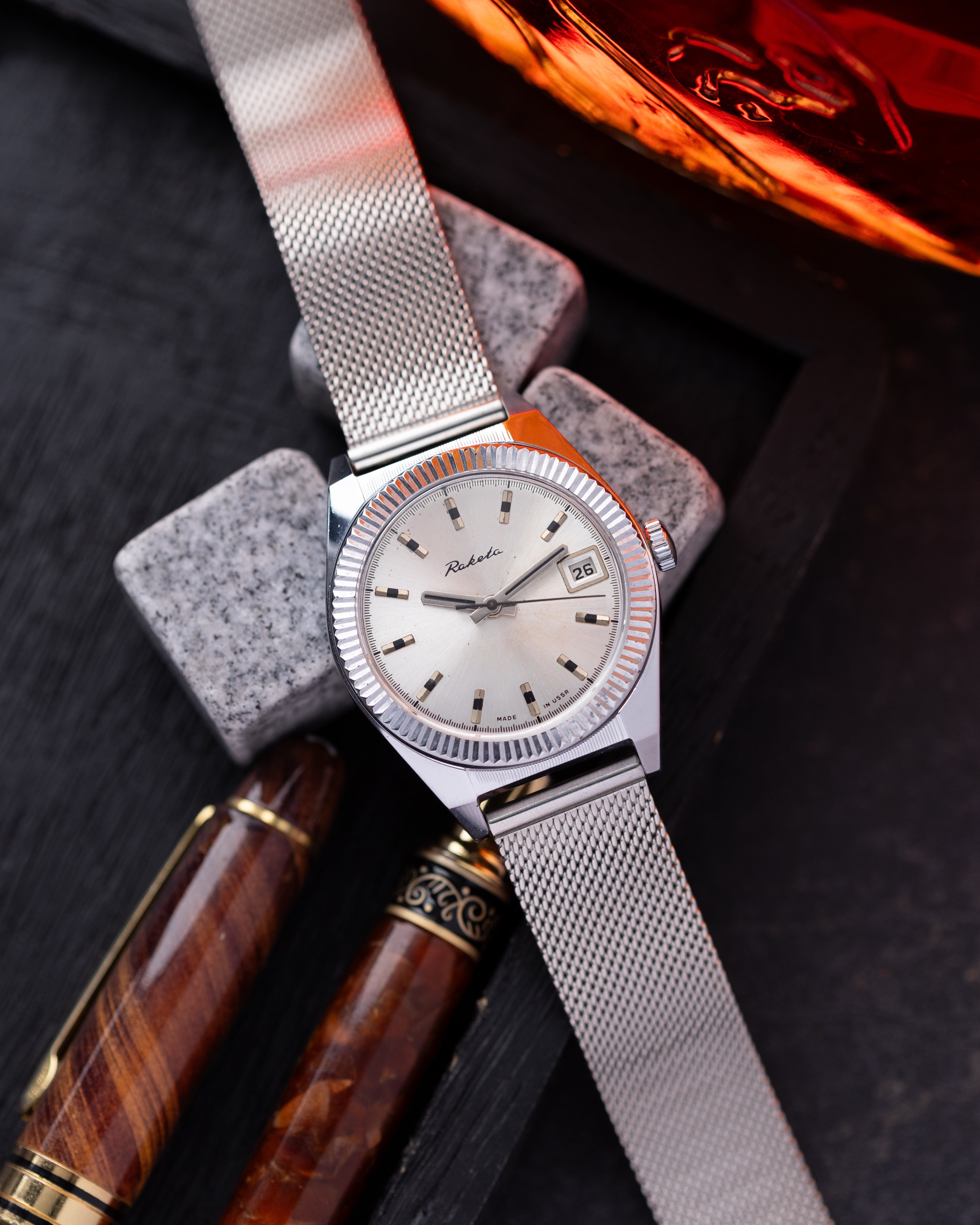Vintage watch "Raketa" Fluted Bezel, Tudor Style, Made in USSR - DuMarko