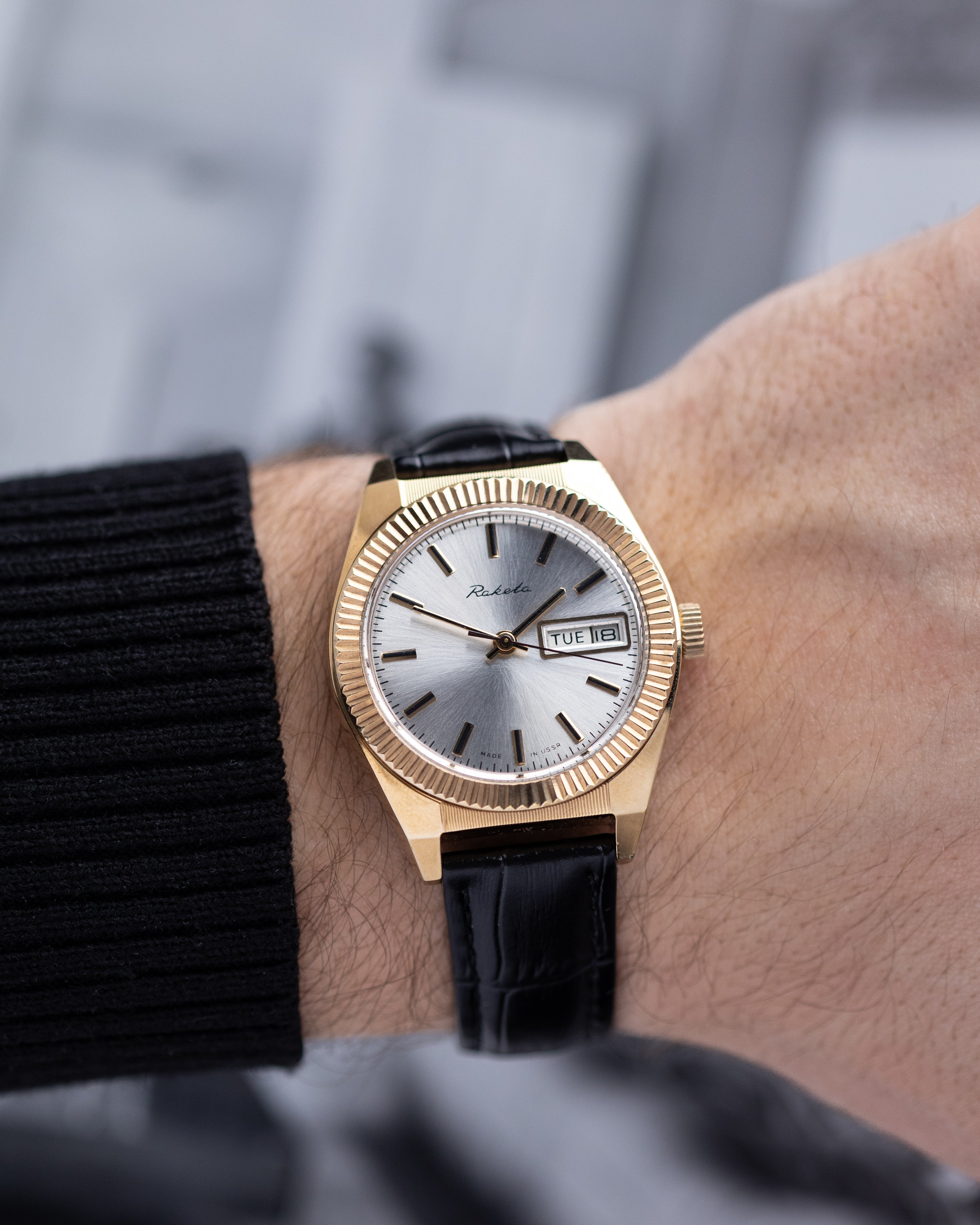 Vintage watch "Raketa" Fluted Bezel, Tudor Style, Made in USSR - DuMarko