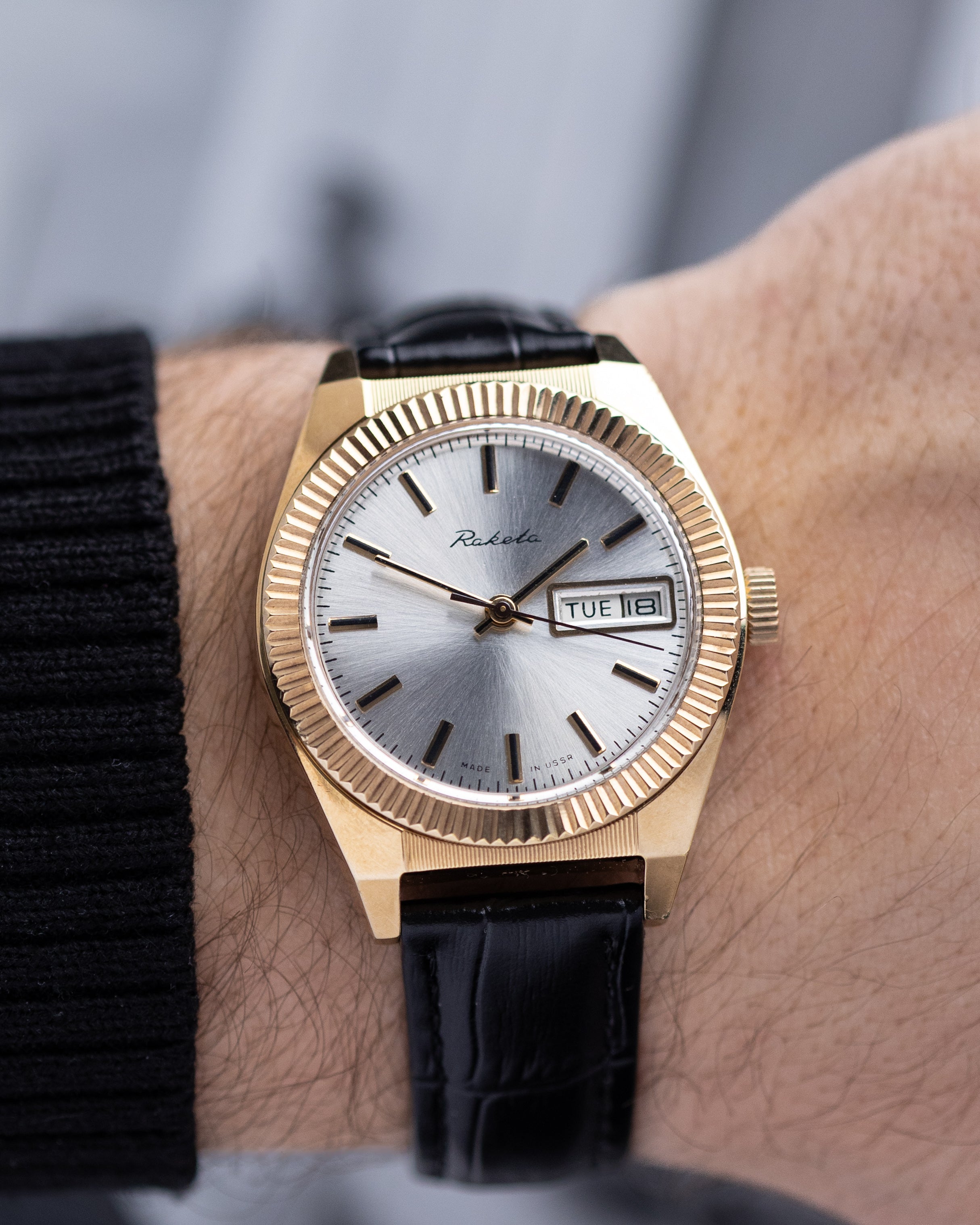 Vintage watch "Raketa" Fluted Bezel, Tudor Style, Made in USSR - DuMarko