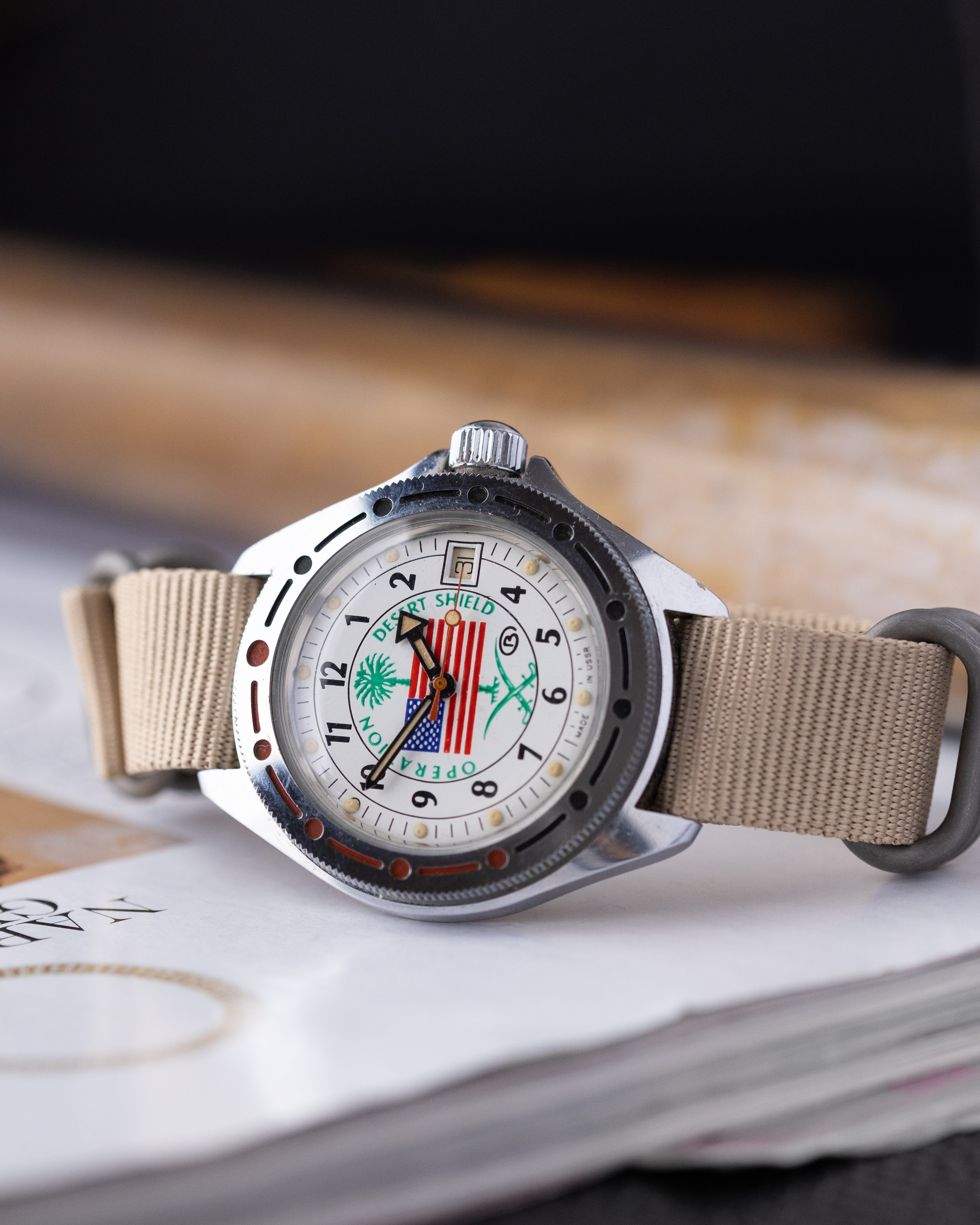 Vintage watch Wostok (Vostok) Operation Desert Shield, Original Soviet watch - DuMarko