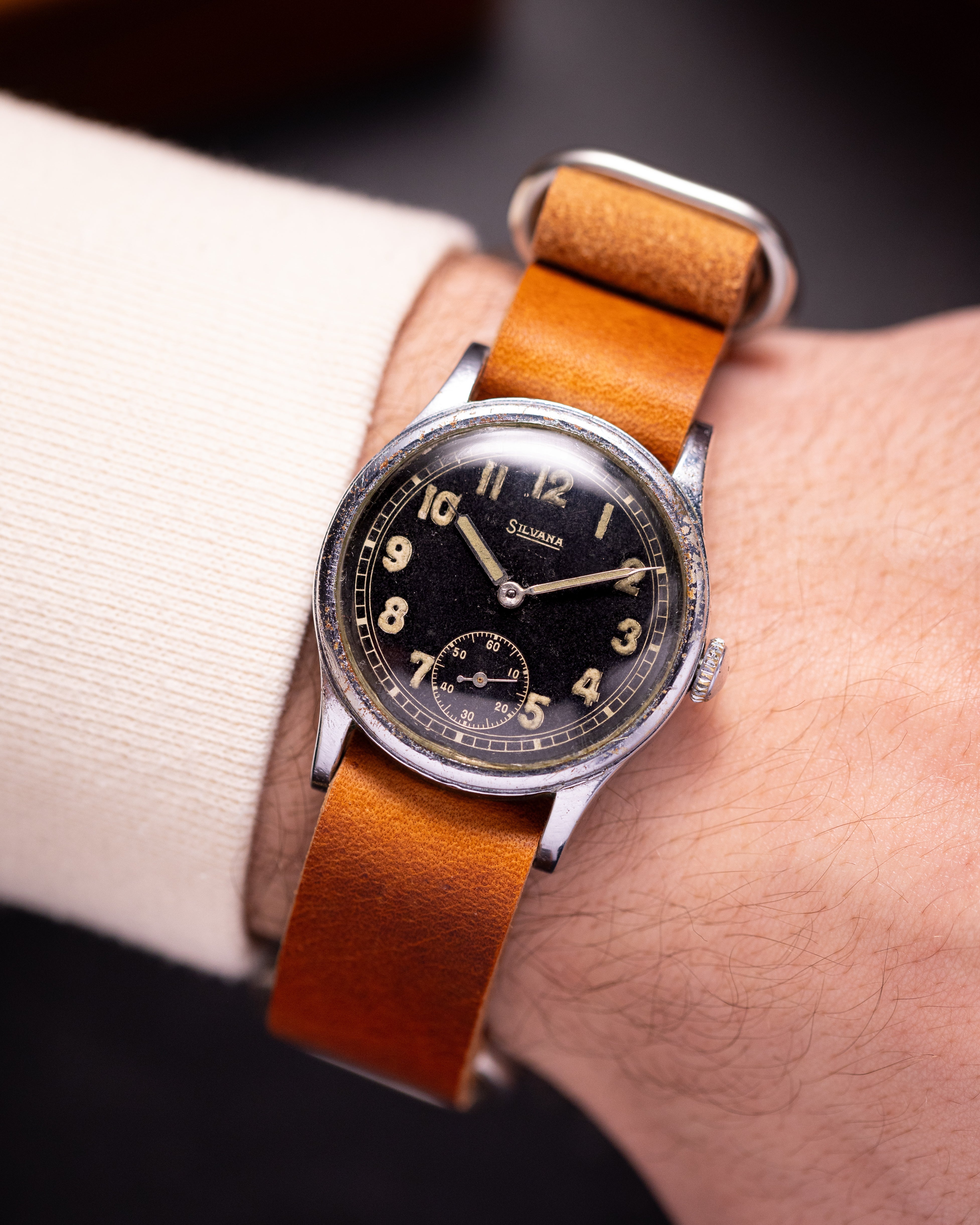 Vintage WW2 Aviators watch "Silvana" from 1940's - VintageDuMarko