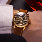 Carved Watch «Molnija Space» - Vintage Watch Skeleton - VintageDuMarko