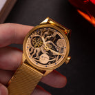 Carved Watch «Molnija Space» - Vintage Watch Skeleton - VintageDuMarko