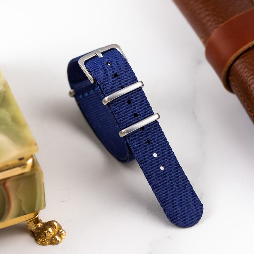 Dark Blue Vintage Watch Strap - NATO Watch Strap for Vintage Watches - VintageDuMarko