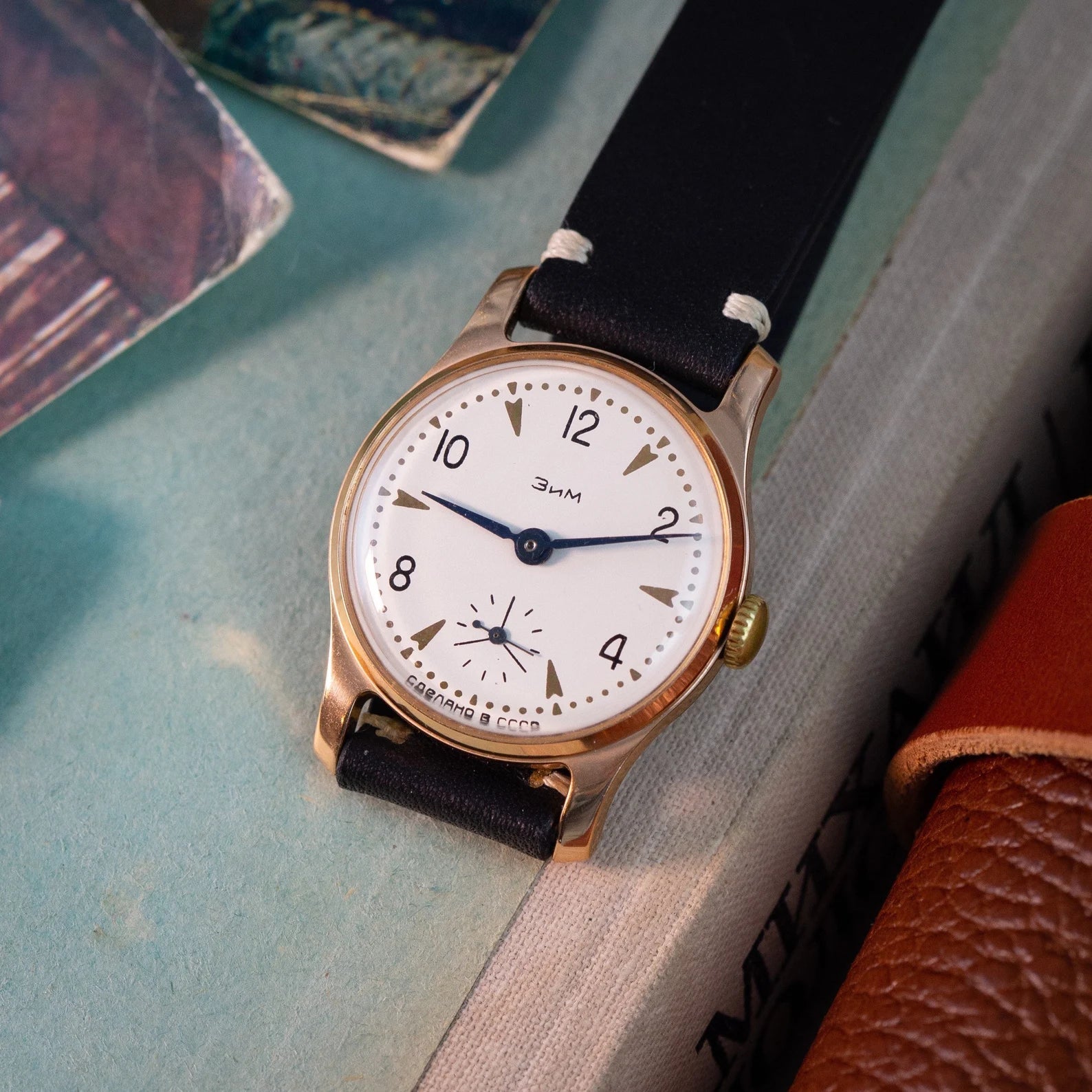 Gold Pobeda Zim Watch «Pobeda ZIM» - VintageDuMarko