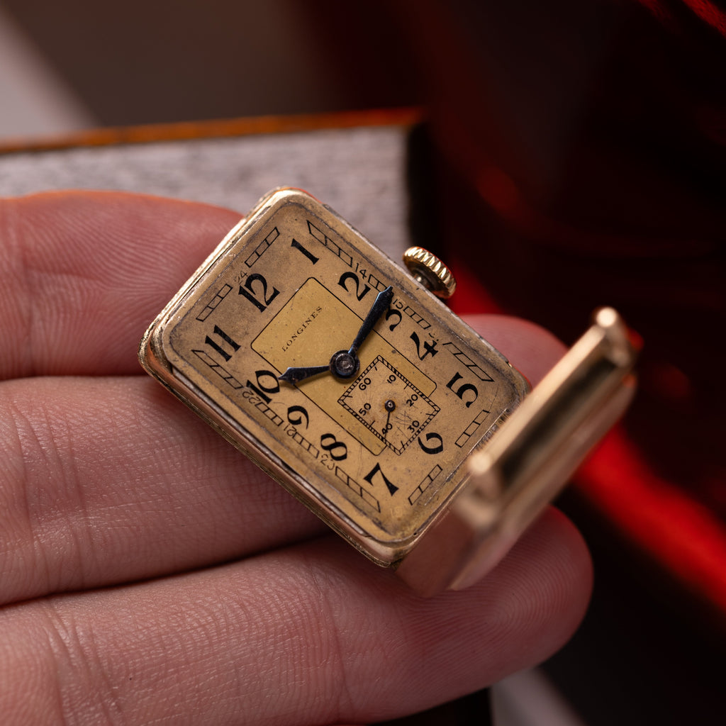"Longines" Vintage Solid Gold Tank Watch - VintageDuMarko