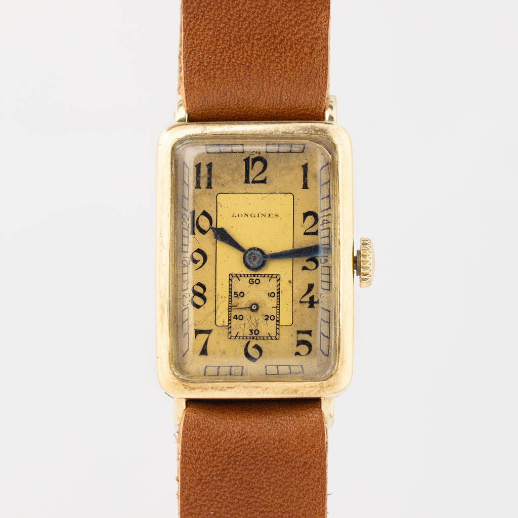 "Longines" Vintage Solid Gold Tank Watch - VintageDuMarko