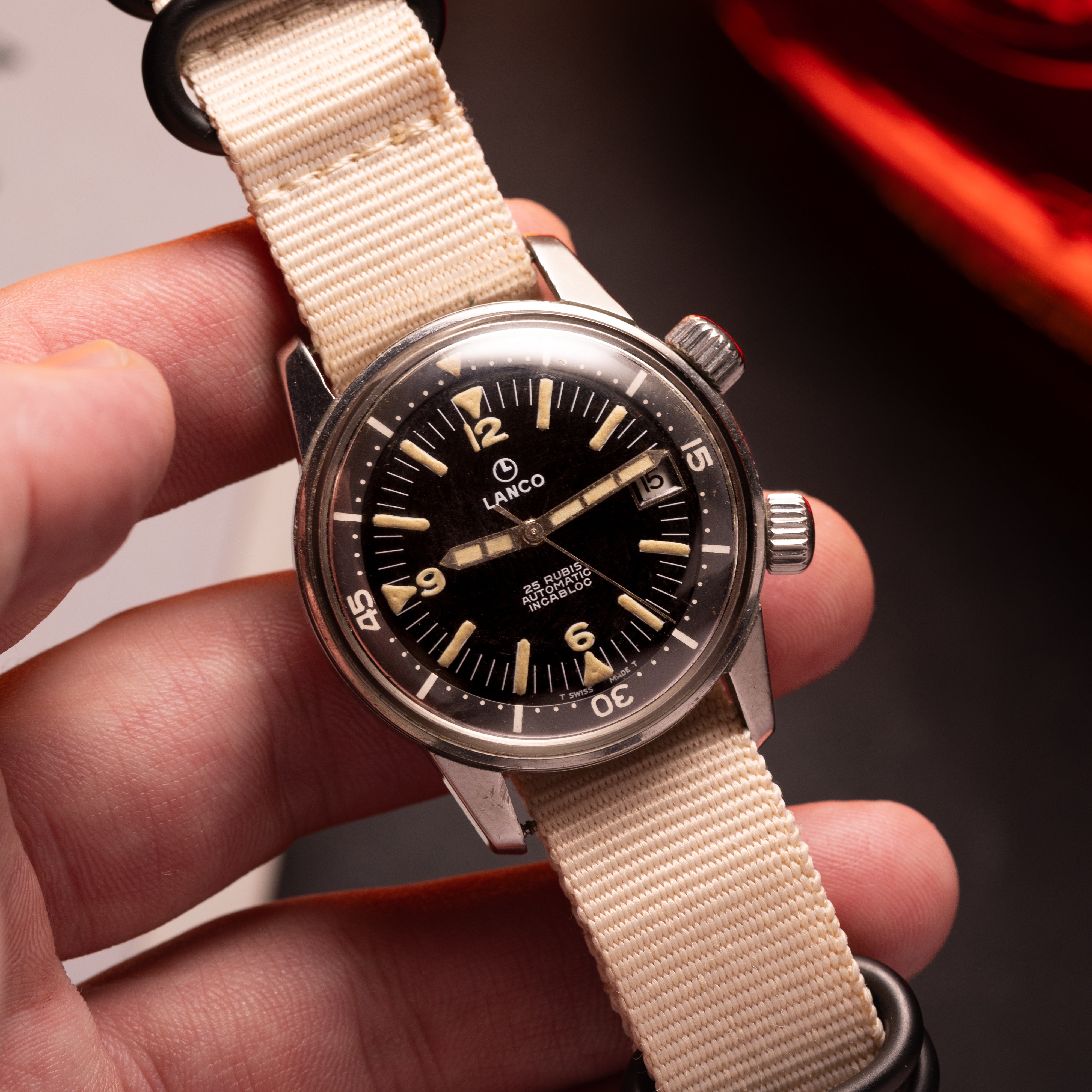 Rare Diver Watch Lanco Super Compressor - Military Watch - VintageDuMarko