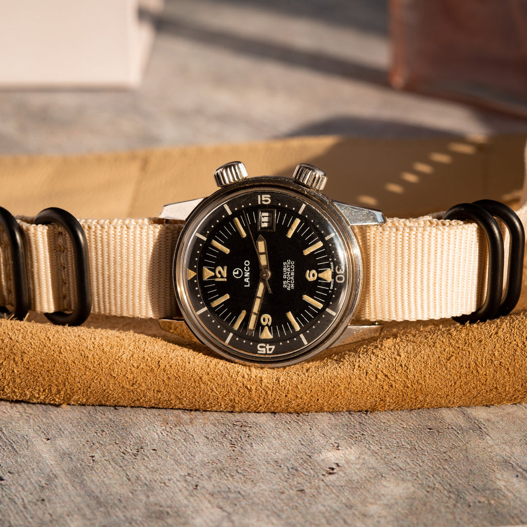 Rare Diver Watch Lanco Super Compressor - Military Watch - VintageDuMarko