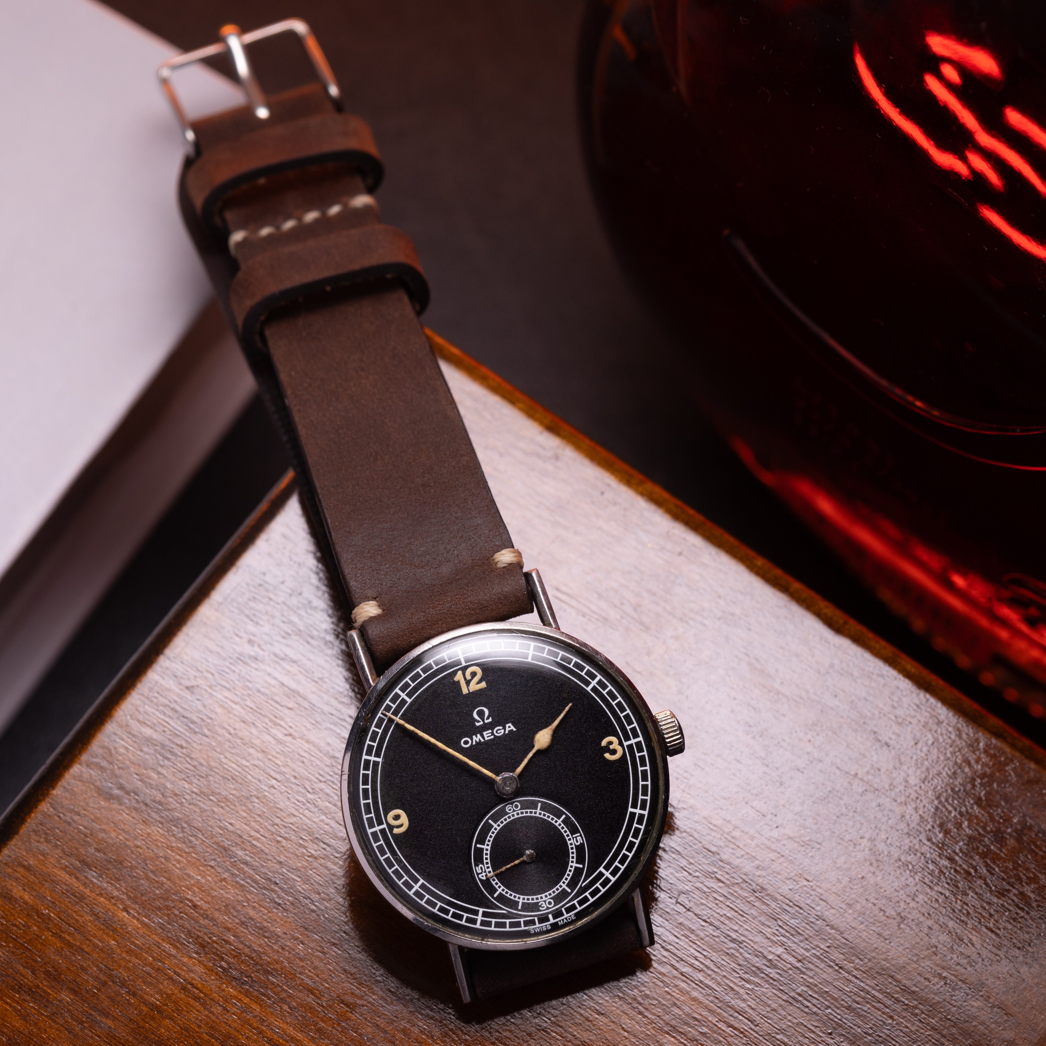 Omega black face clearance watch