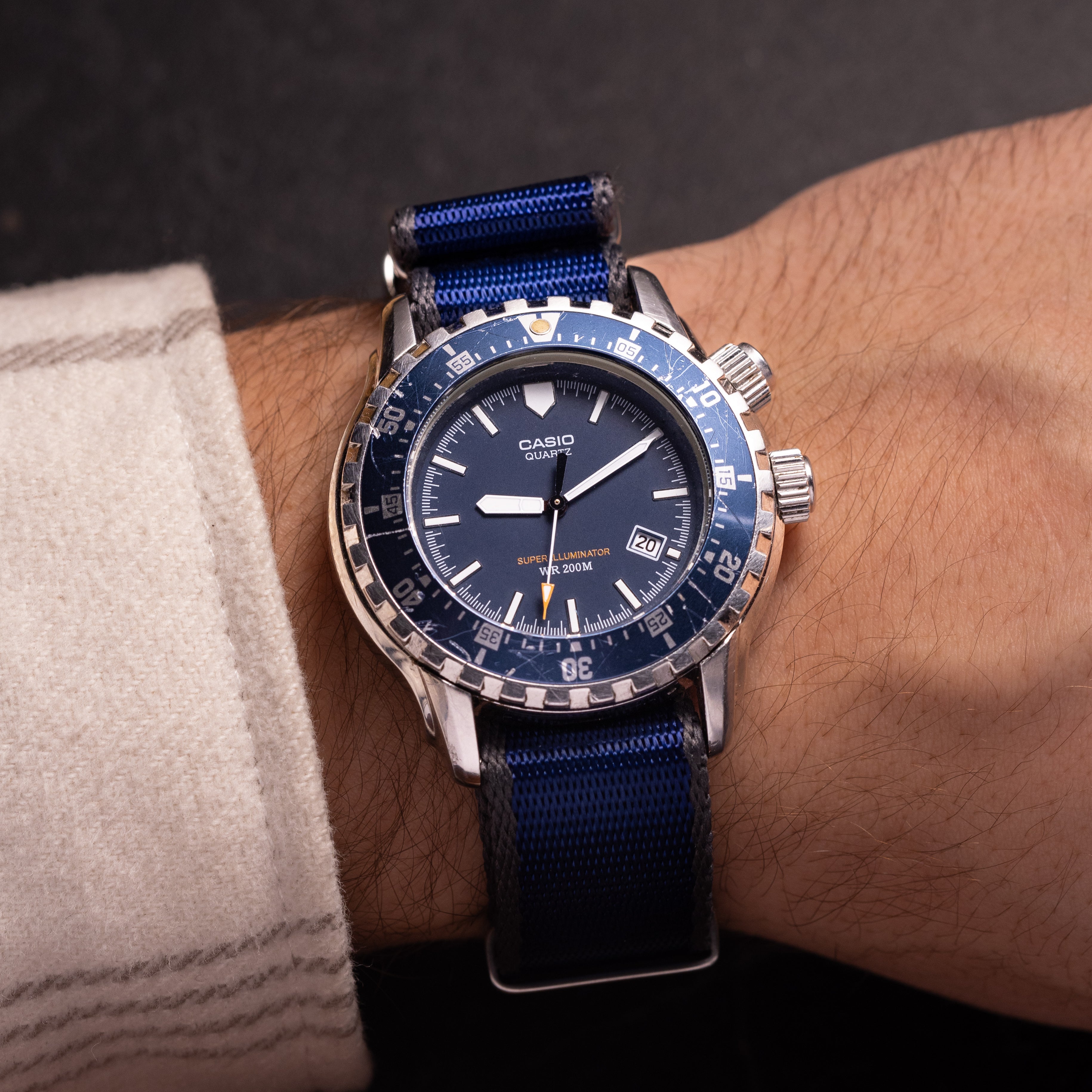 Rare Vintage Casio Super Illuminator Watch, Dive 200 M watch - VintageDuMarko