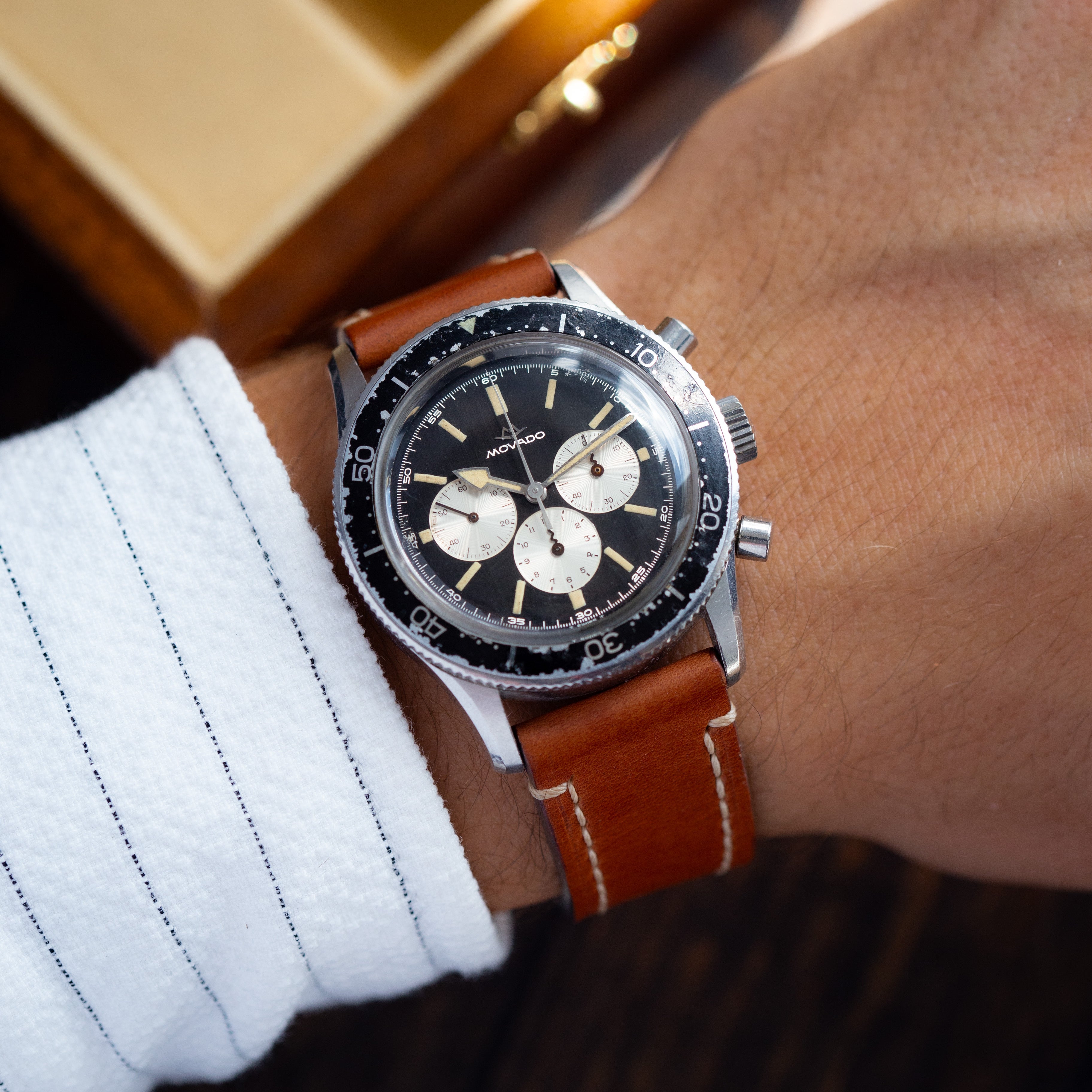 Rare Vintage Dive Chronograph "Movado M95 Super Sub Sea" Watch, Military Watch from 1960’s - VintageDuMarko