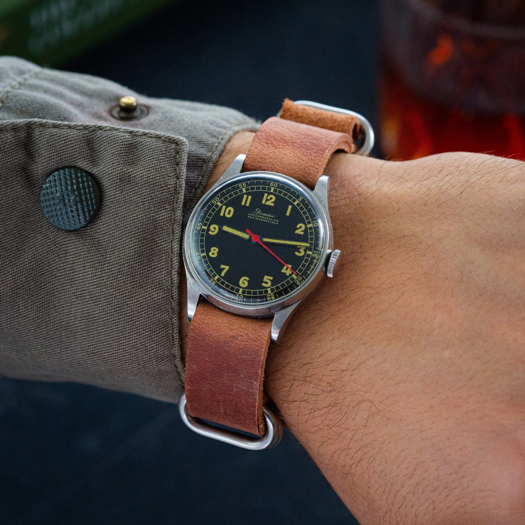 Rare Vintage "Domino" WW2 Watch, Swiss Military Watch - VintageDuMarko